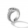 Sculpted Cable Contour Ring in Sterling Silver, 12.5mm