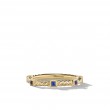 Cable Collectibles® Stack Ring in 18K Yellow Gold with Blue Sapphires, 2mm