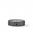Streamline® Band Ring in Black Titanium with Center Black Diamond
