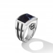 Deco Signet Ring in Sterling Silver with Pietersite