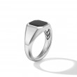 Streamline® Signet Ring in Sterling Silver with Black Onyx, 14mm