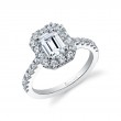 Emerald Cut Engagement Ring With Halo - Jacalyn