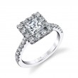 Princess Cut Engagement Ring With Halo - Jacalyn