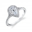 Pear Shaped Engagement Ring With Halo - Alexandra