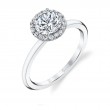 Classic Round Halo Engagement Ring - Elsie