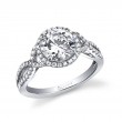 Spiral Engagement Ring With Halo - Jocelina