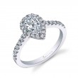 Pear Shaped Halo Engagement Ring - Chantelle