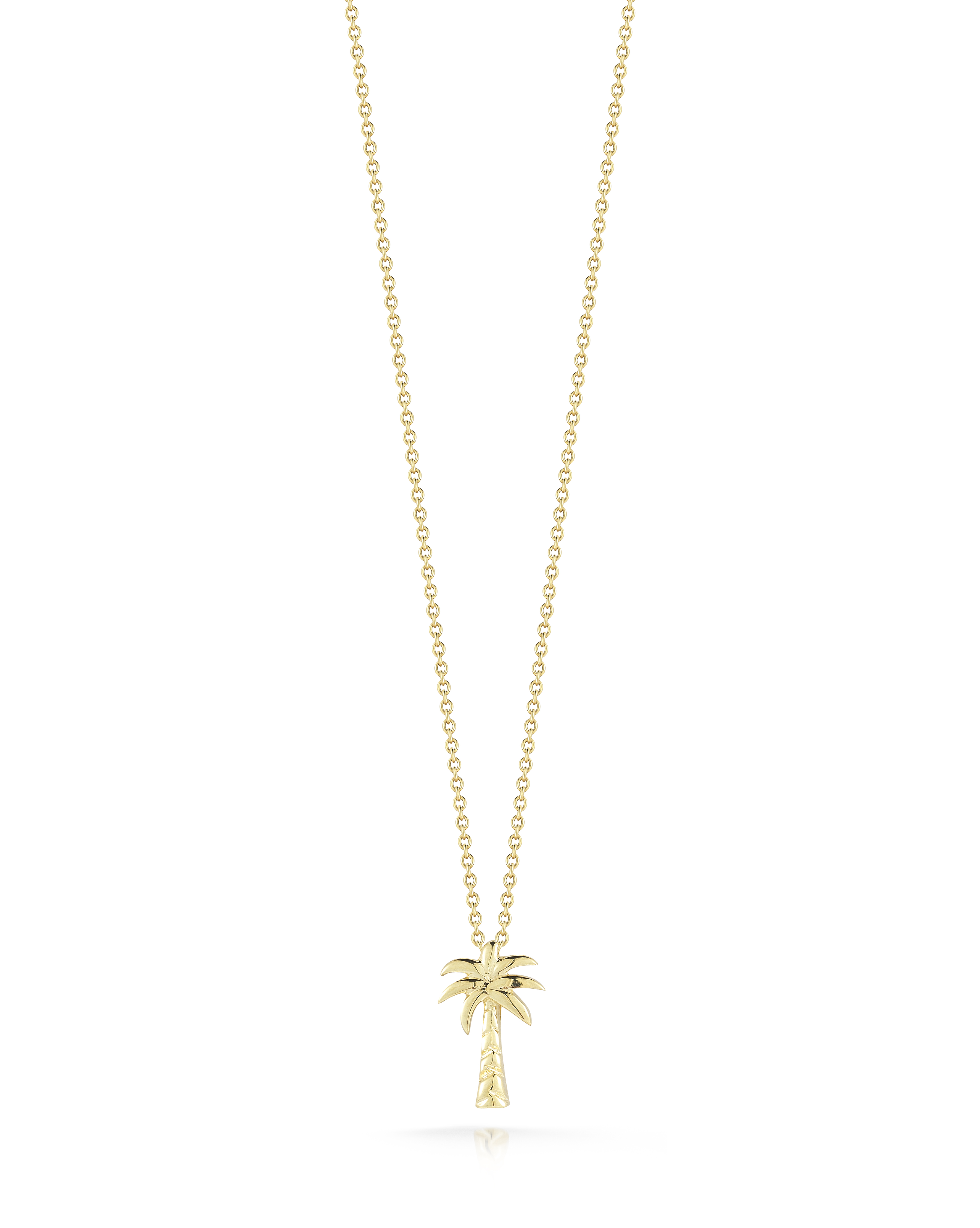 18k Yellow Gold Tiny Treasures Palm Tree Necklace