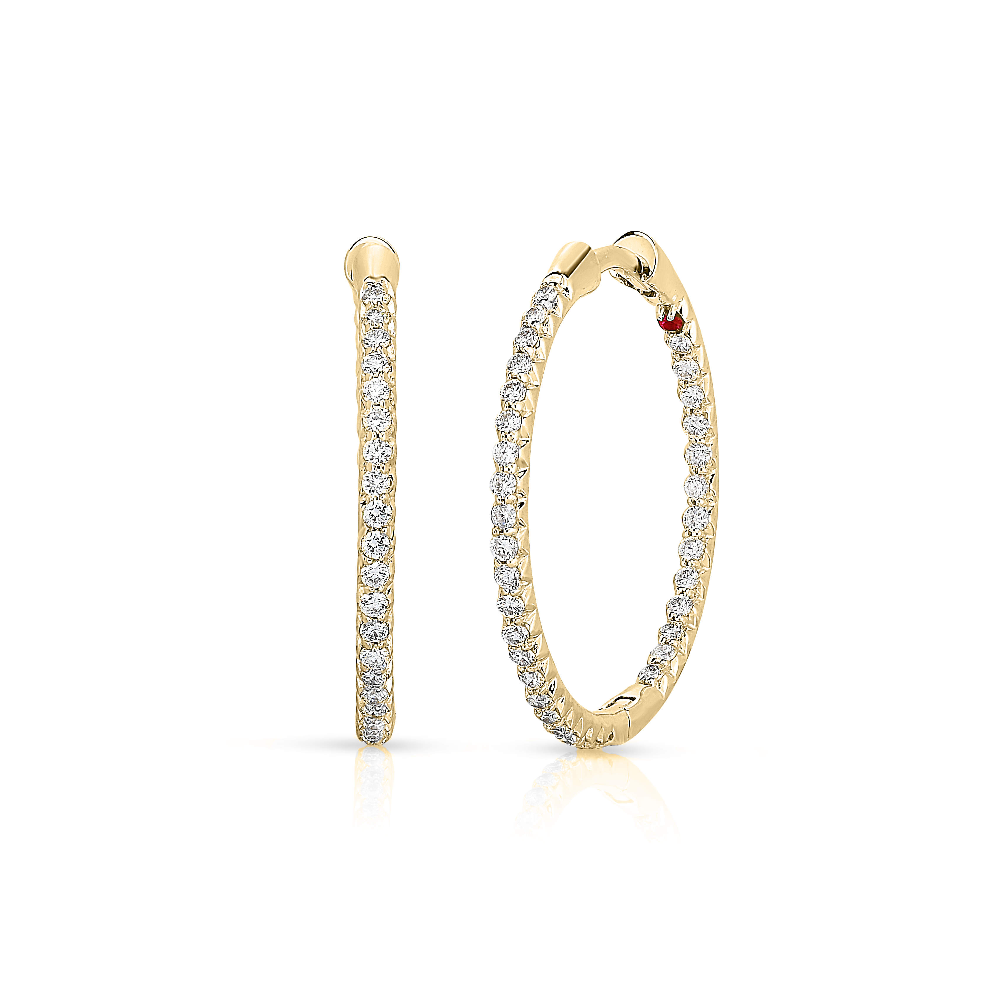 18k Yellow Gold Small The Perfect Diamond Hoop® Earrings