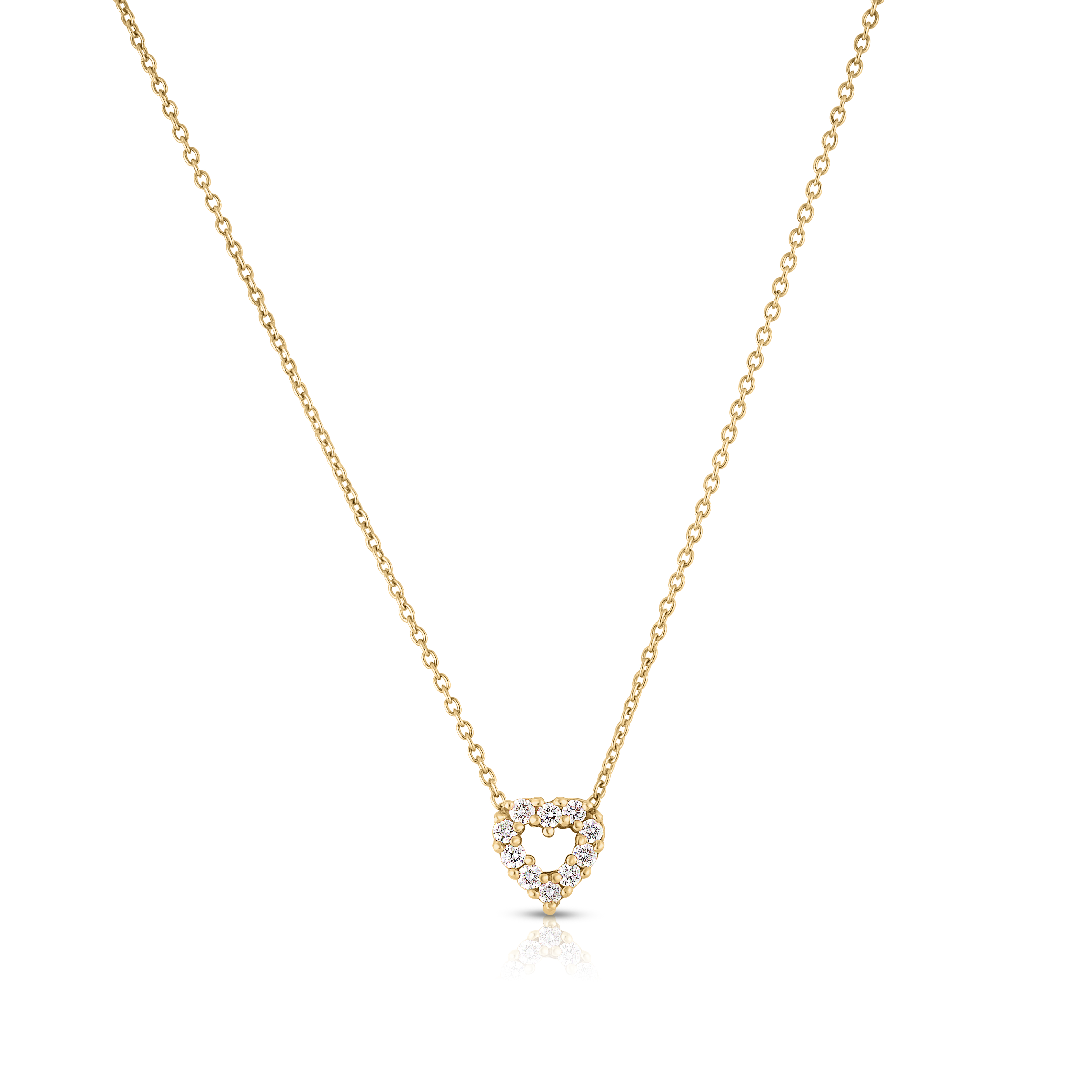 18k Yellow Gold Tiny Treasures Diamond And Ruby Reversible Heart Necklace
