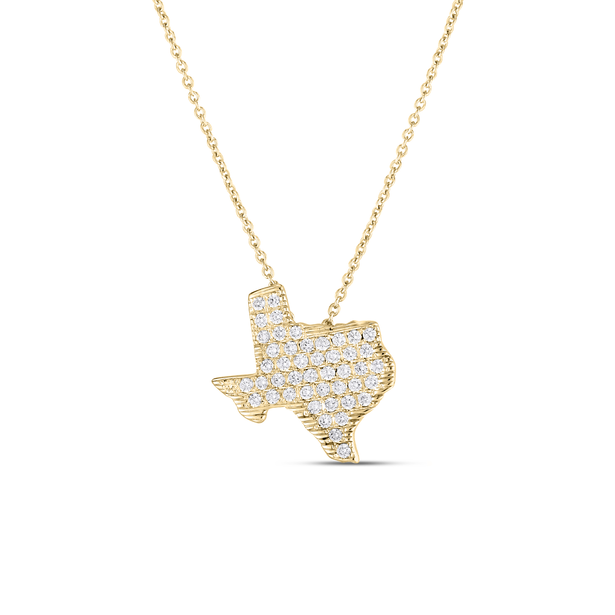 18k Yellow Gold Tiny Treasures Diamond Texas Necklace