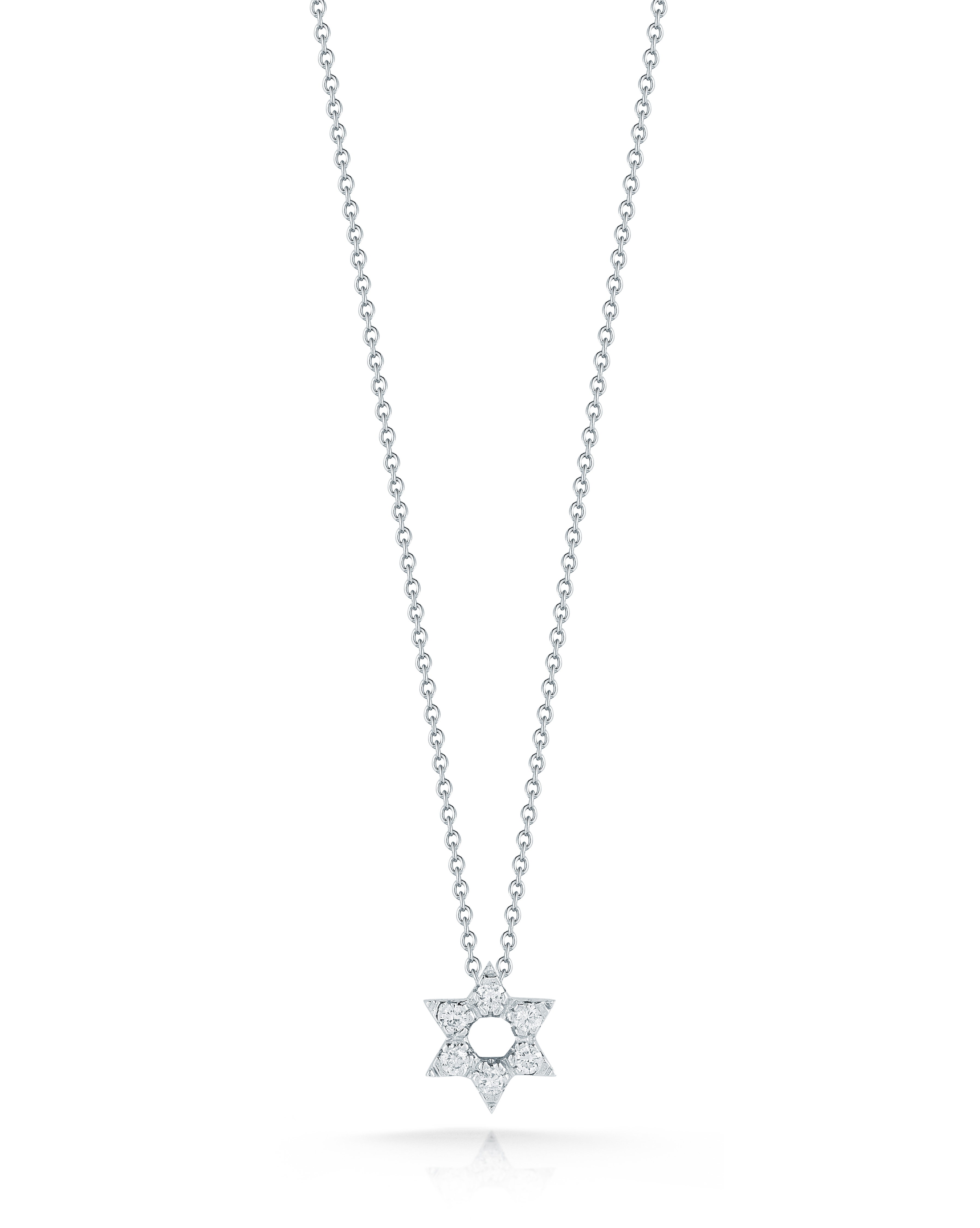 18k Rose Gold Tiny Treasures Diamond Star Of David Necklace