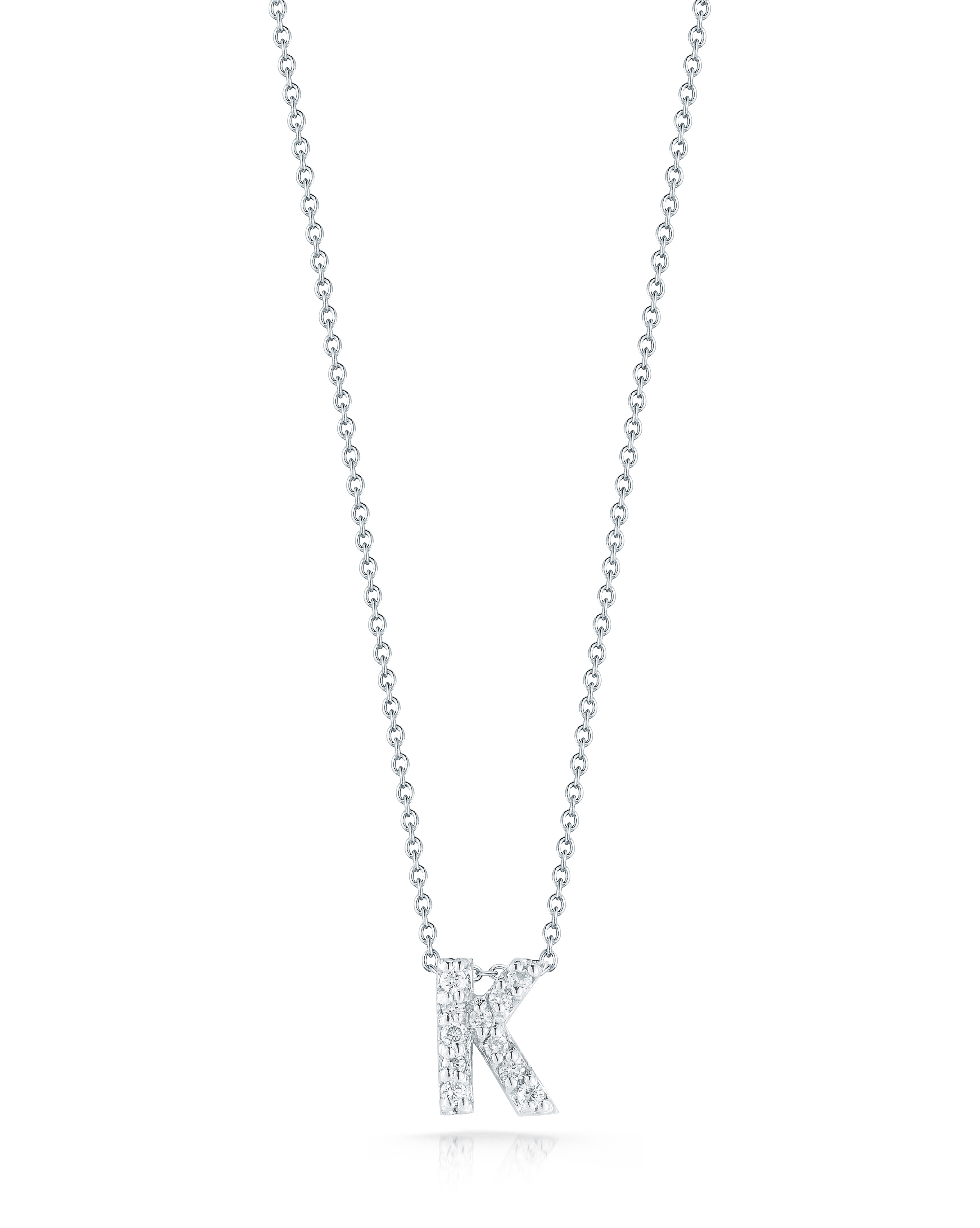 18k White Gold Tiny Treasures Diamond Love Letter k Necklace