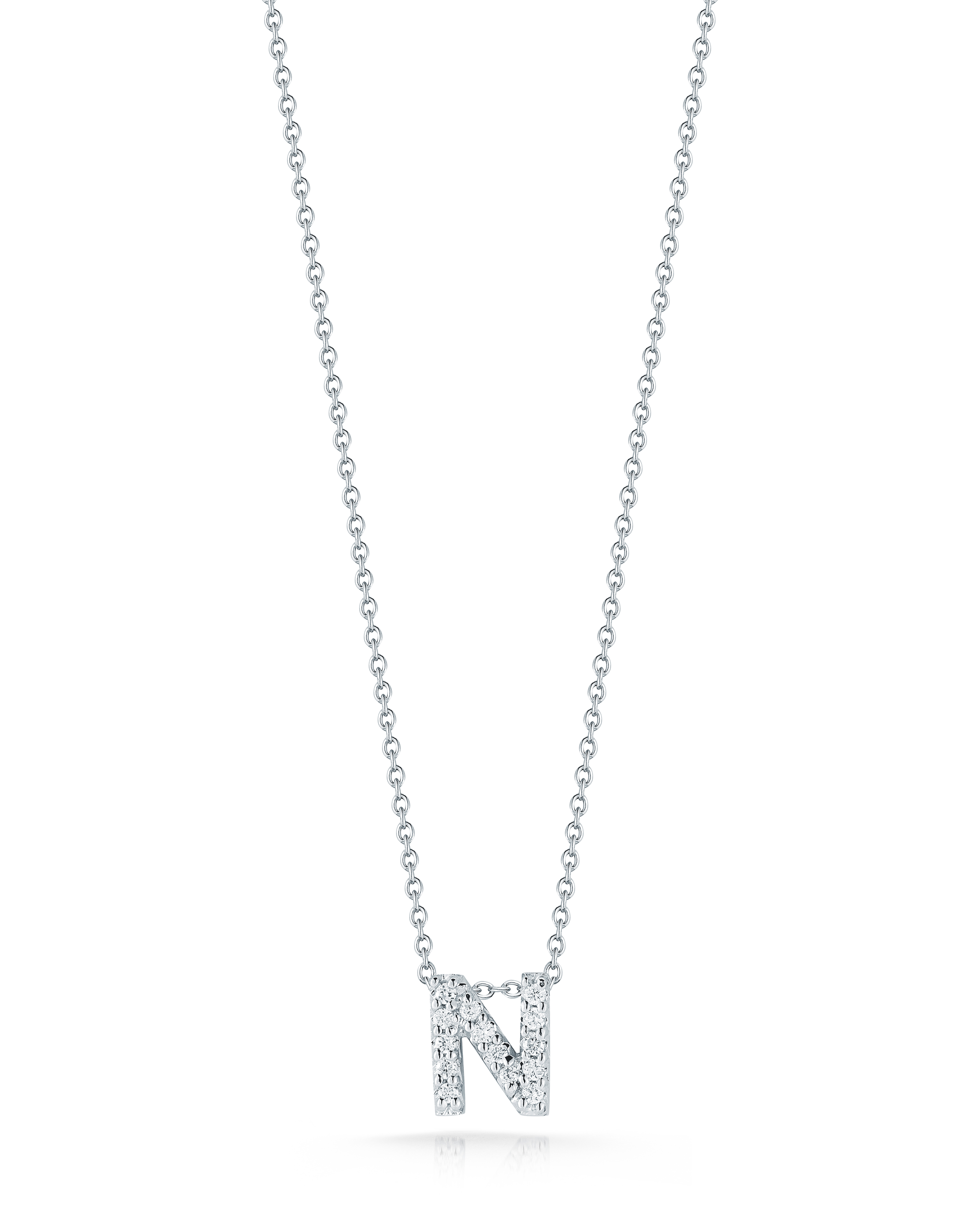 18k White Gold Tiny Treasures Diamond Love Letter n Necklace