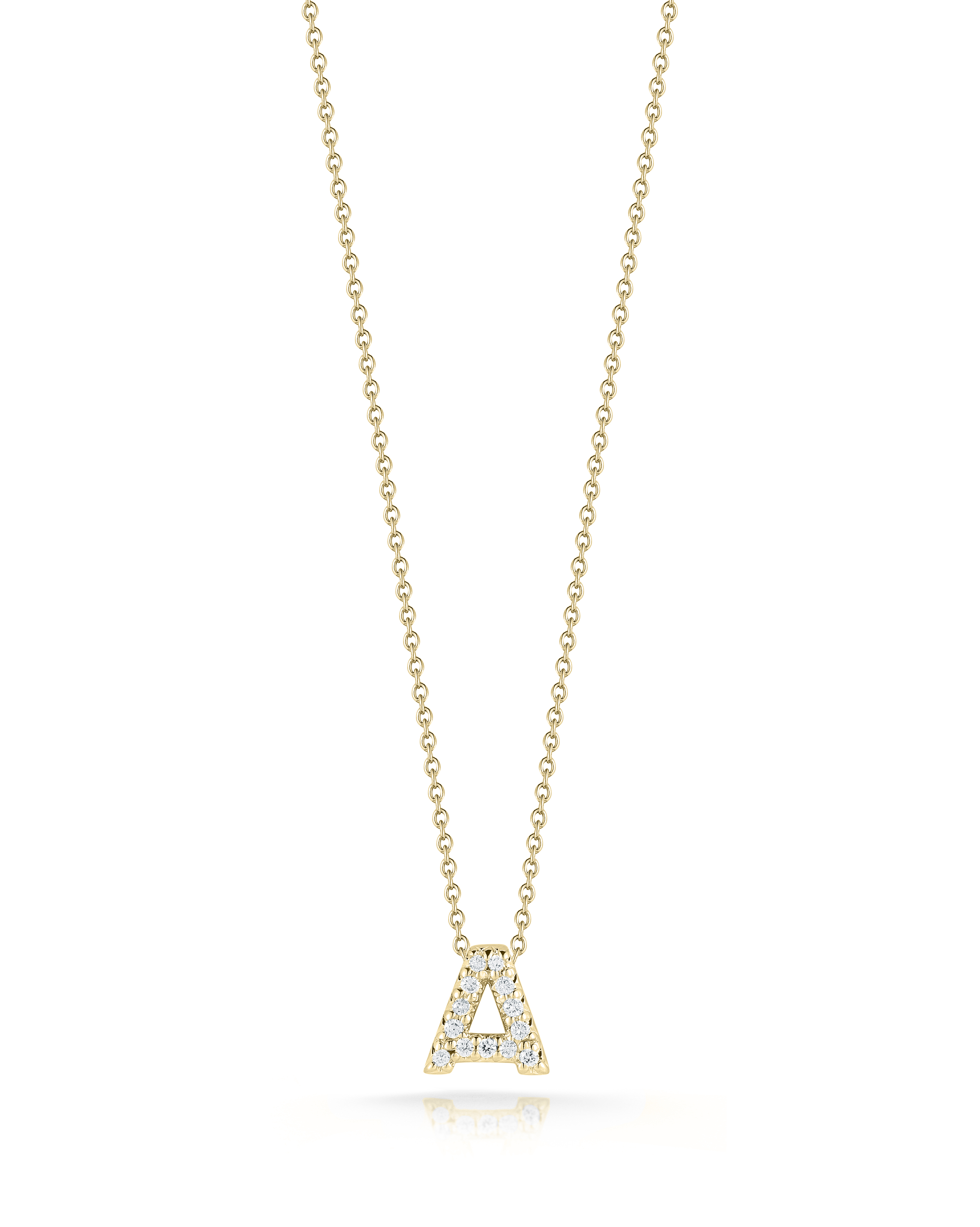 18k Yellow Gold Tiny Treasures Diamond Love Letter a Necklace
