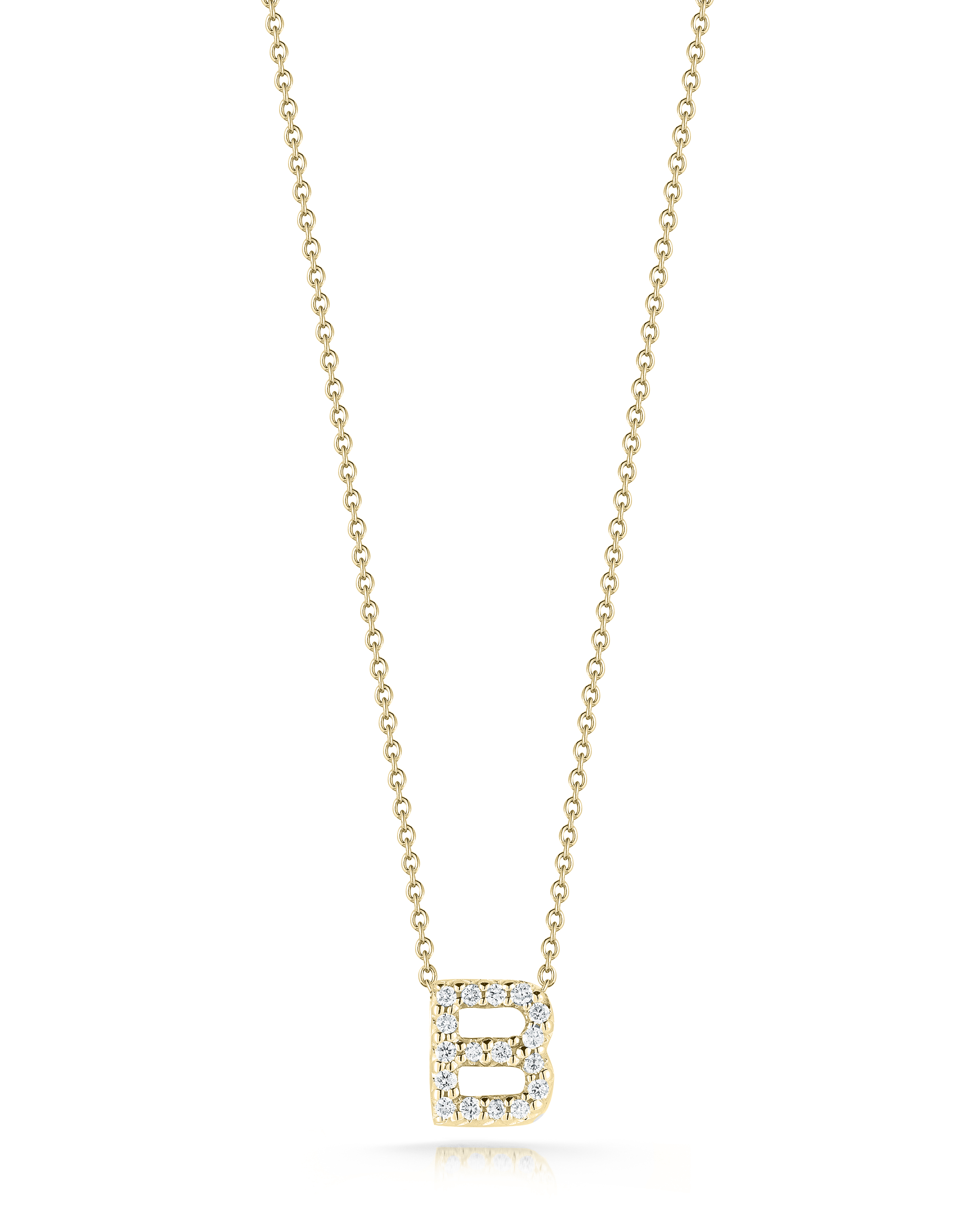 18k Yellow Gold Tiny Treasures Diamond Love Letter b Necklace