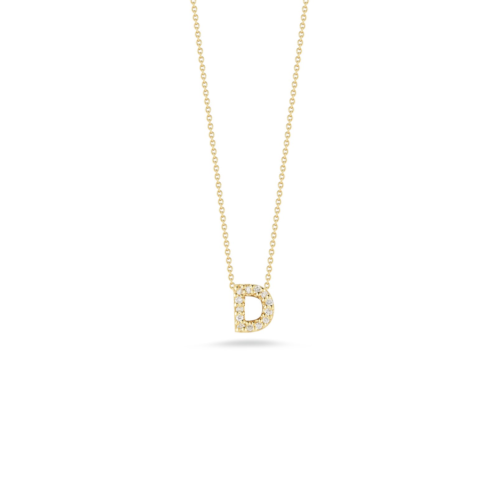 18k Yellow Gold Tiny Treasures Diamond Love Letter d Necklace
