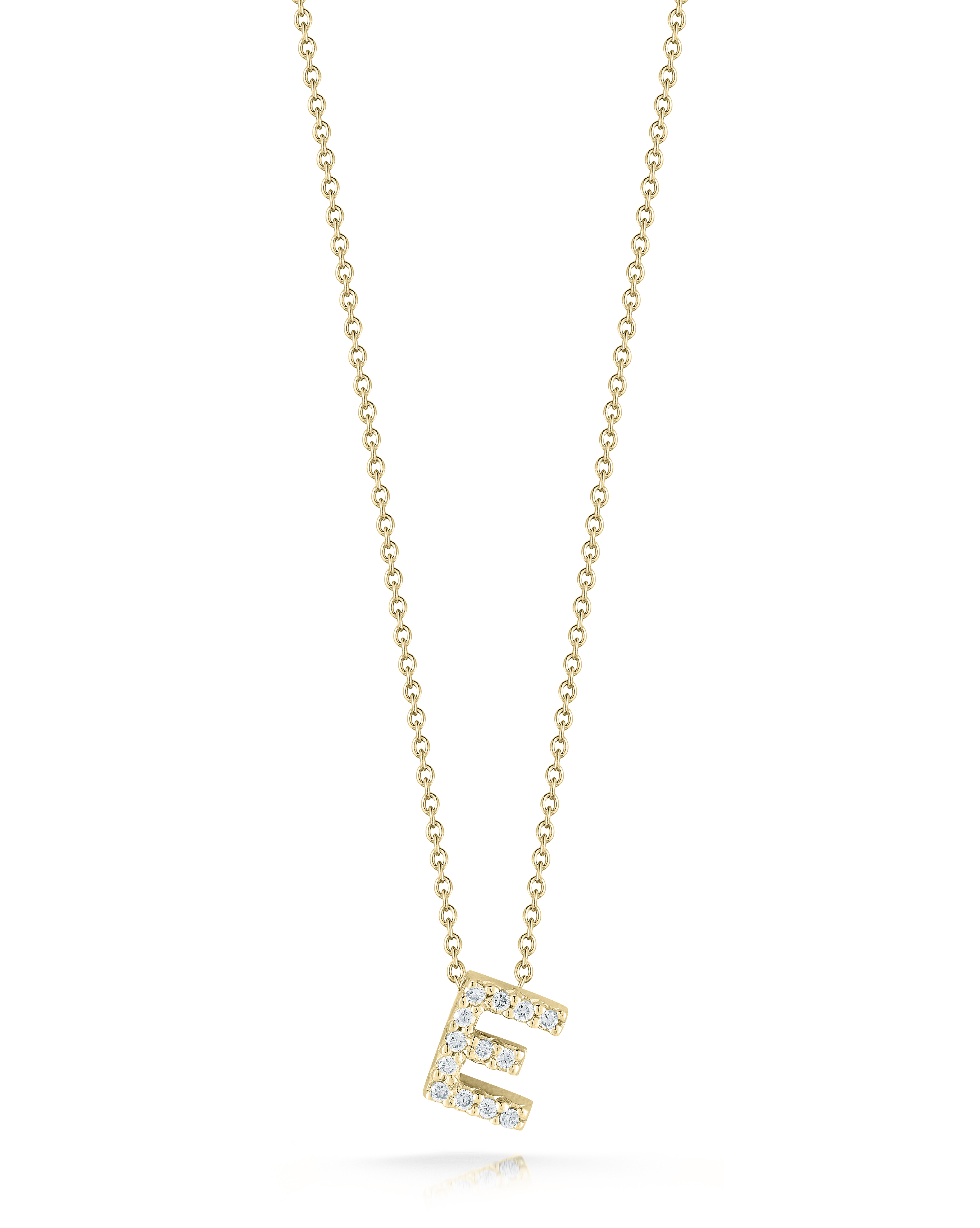 18k Yellow Gold Tiny Treasures Diamond Love Letter e Necklace