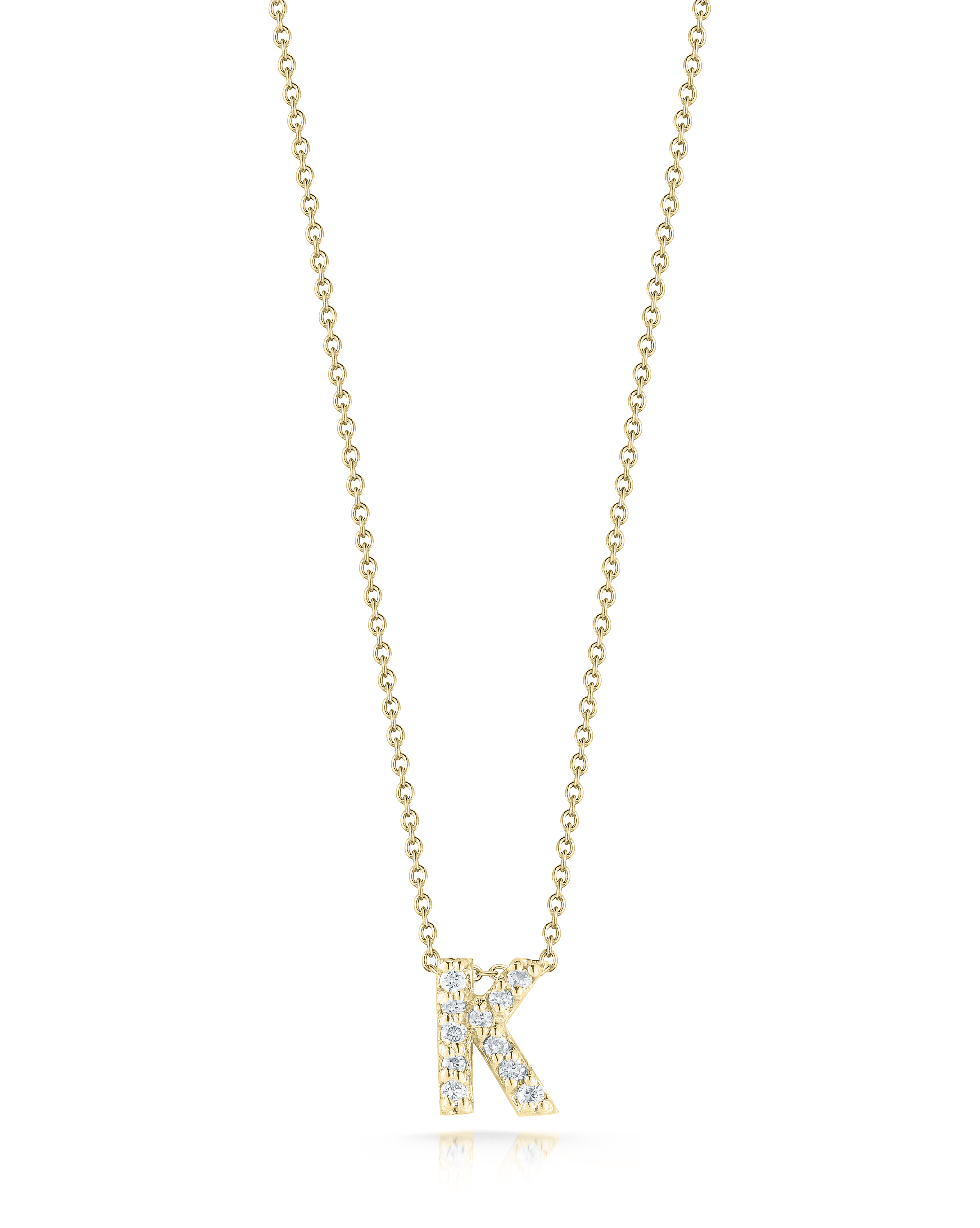 18k Yellow Gold Tiny Treasures Diamond Love Letter k Necklace