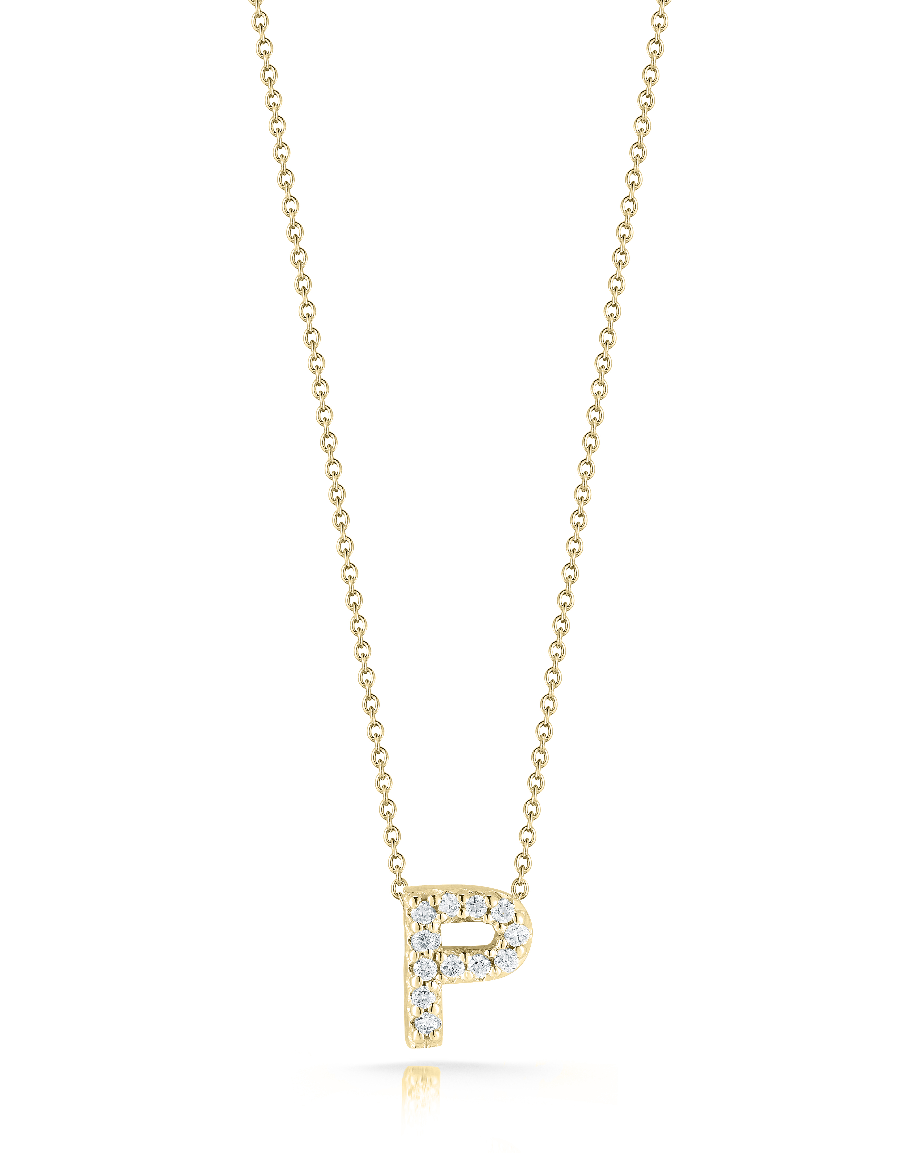 18k Yellow Gold Tiny Treasures Diamond Love Letter p Necklace