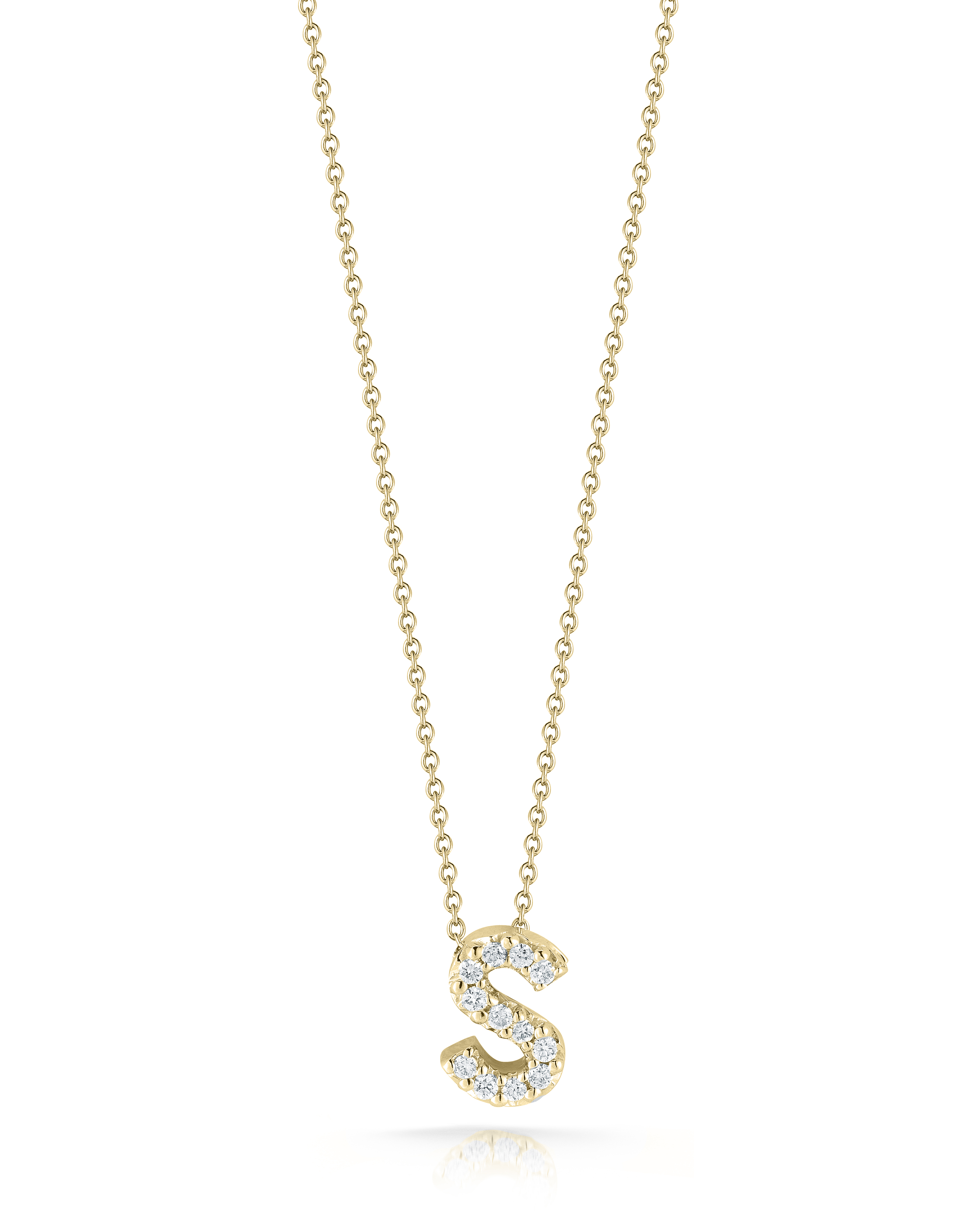 18k Yellow Gold Tiny Treasures Diamond Love Letter s Necklace