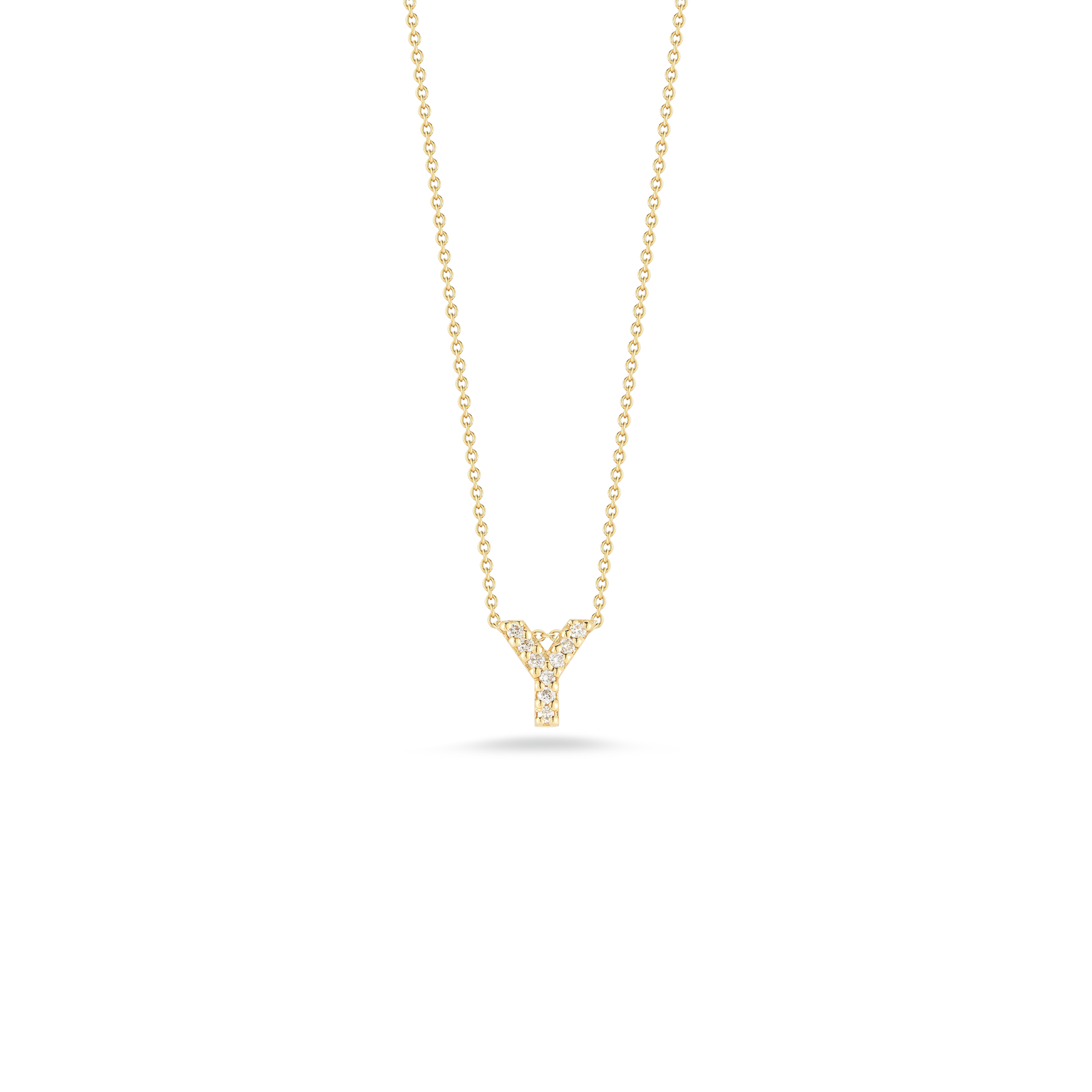18k Yellow Gold Tiny Treasures Diamond Love Letter y Necklace