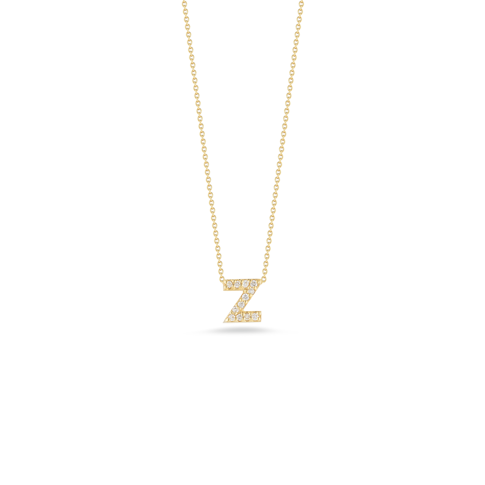 18k Yellow Gold Tiny Treasures Diamond Love Letter z Necklace