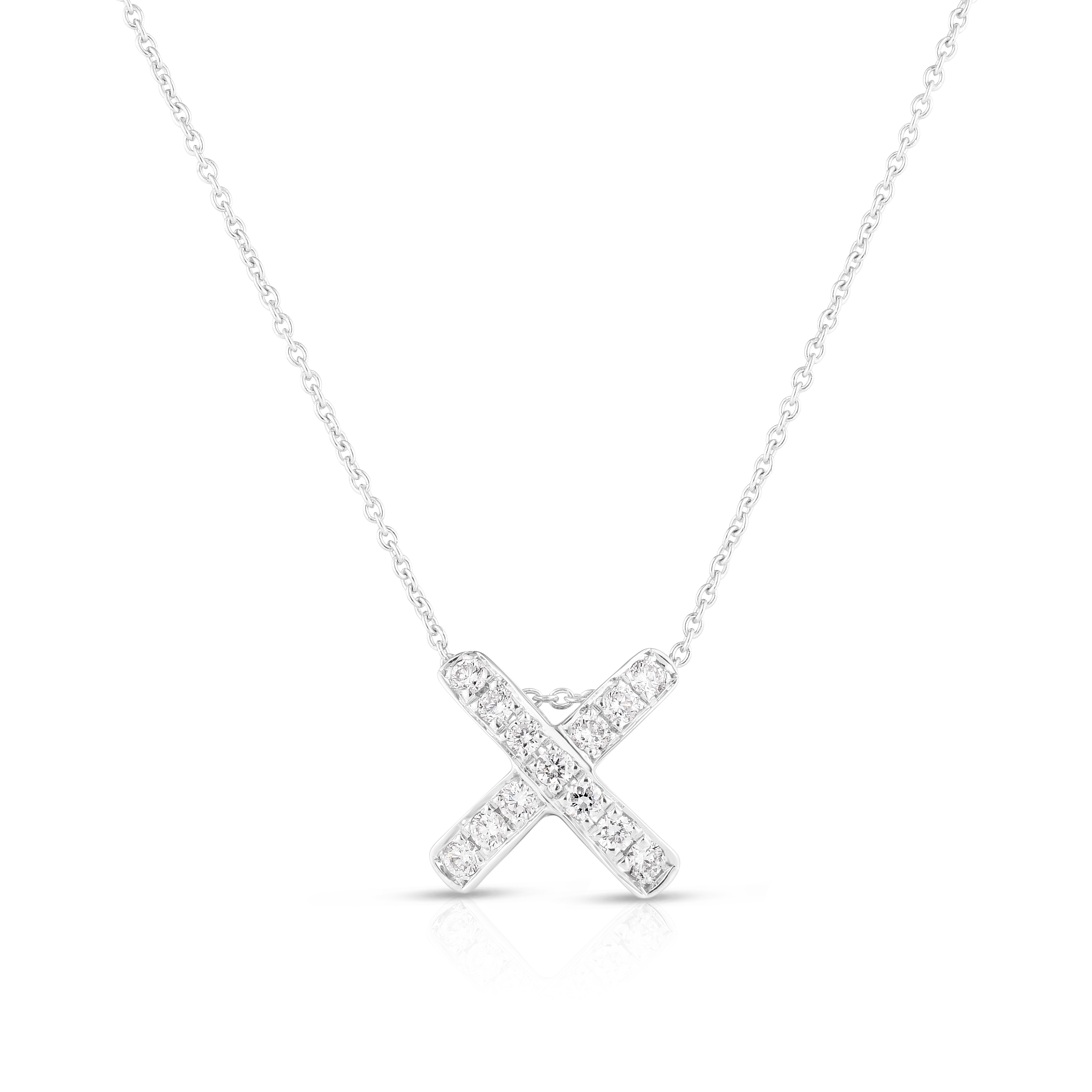 18k White Gold Tiny Treasures x Diamond Necklace