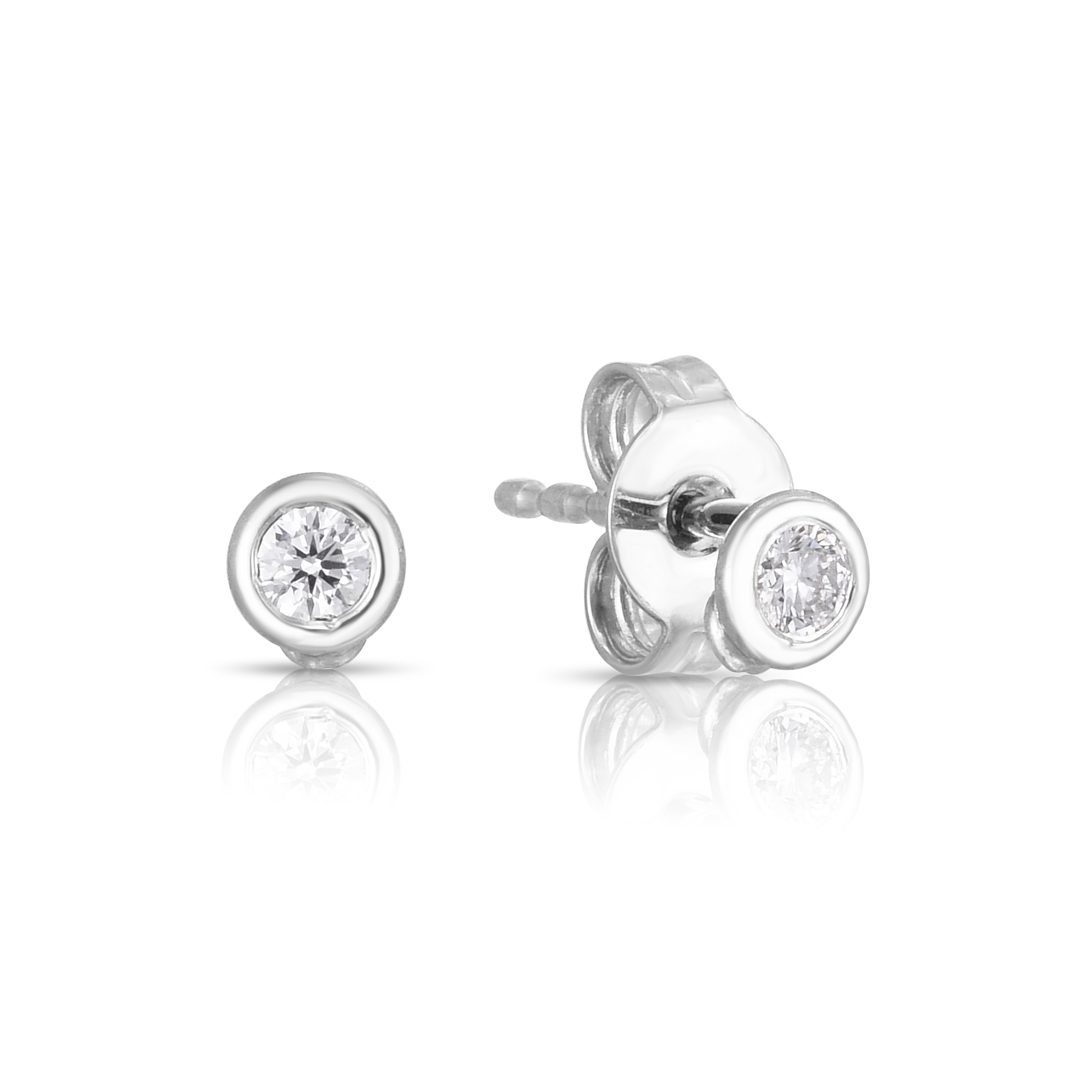 18k White Gold Tiny Treasures Diamond Stud Earrings