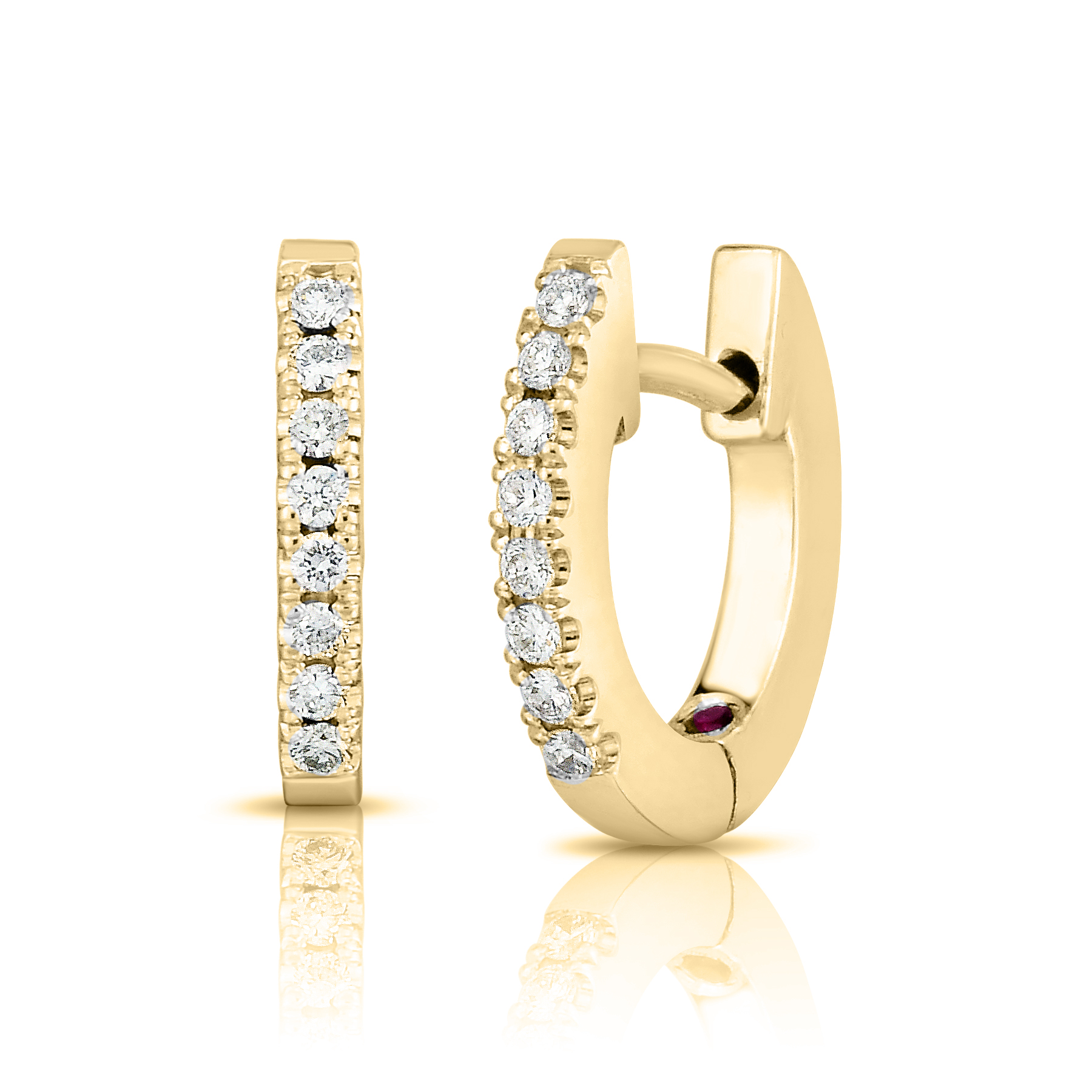 18k Yellow Gold The Perfect Diamond Hoop® Xx Small Earrings