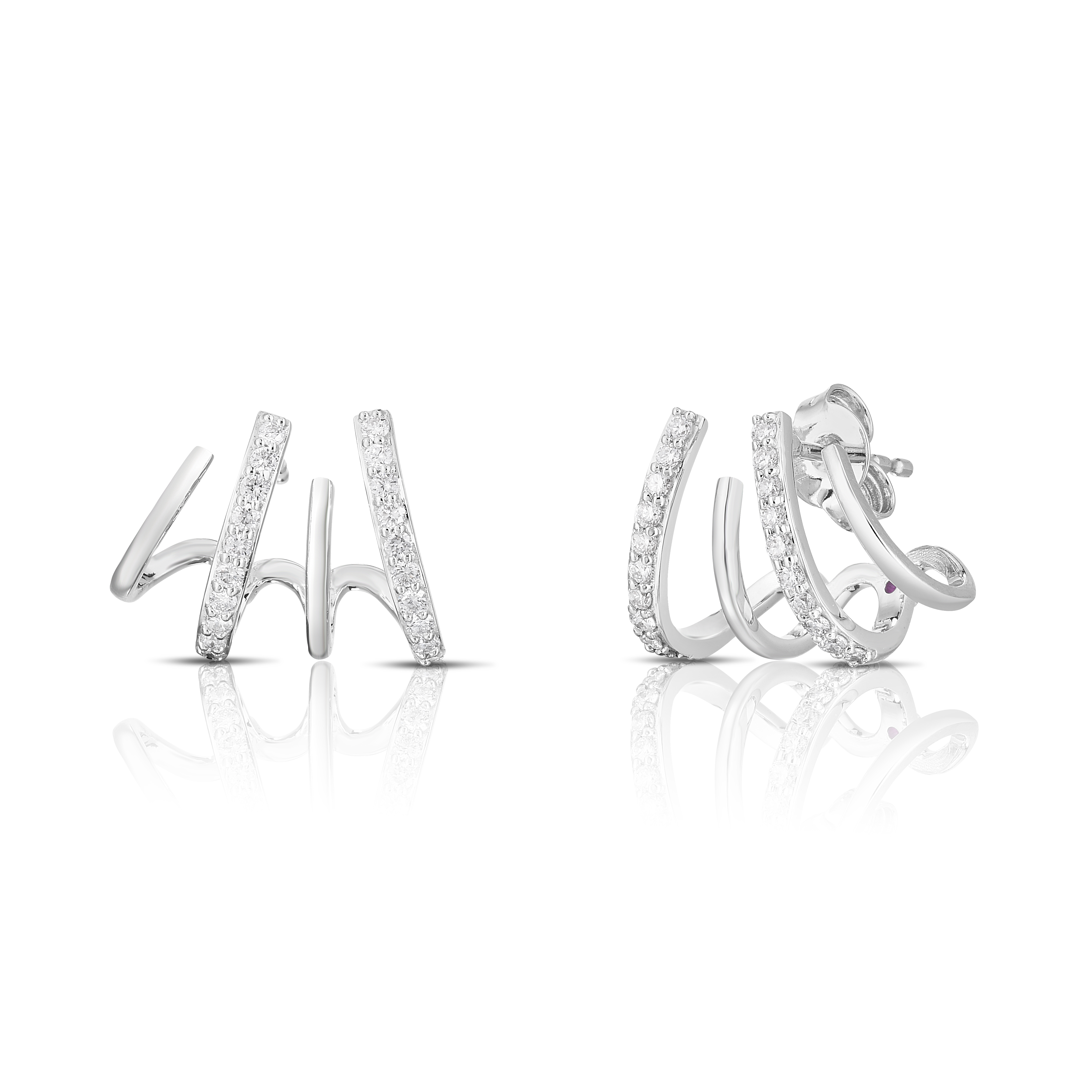 18k White Gold Tiny Treasures Climber Earrings
