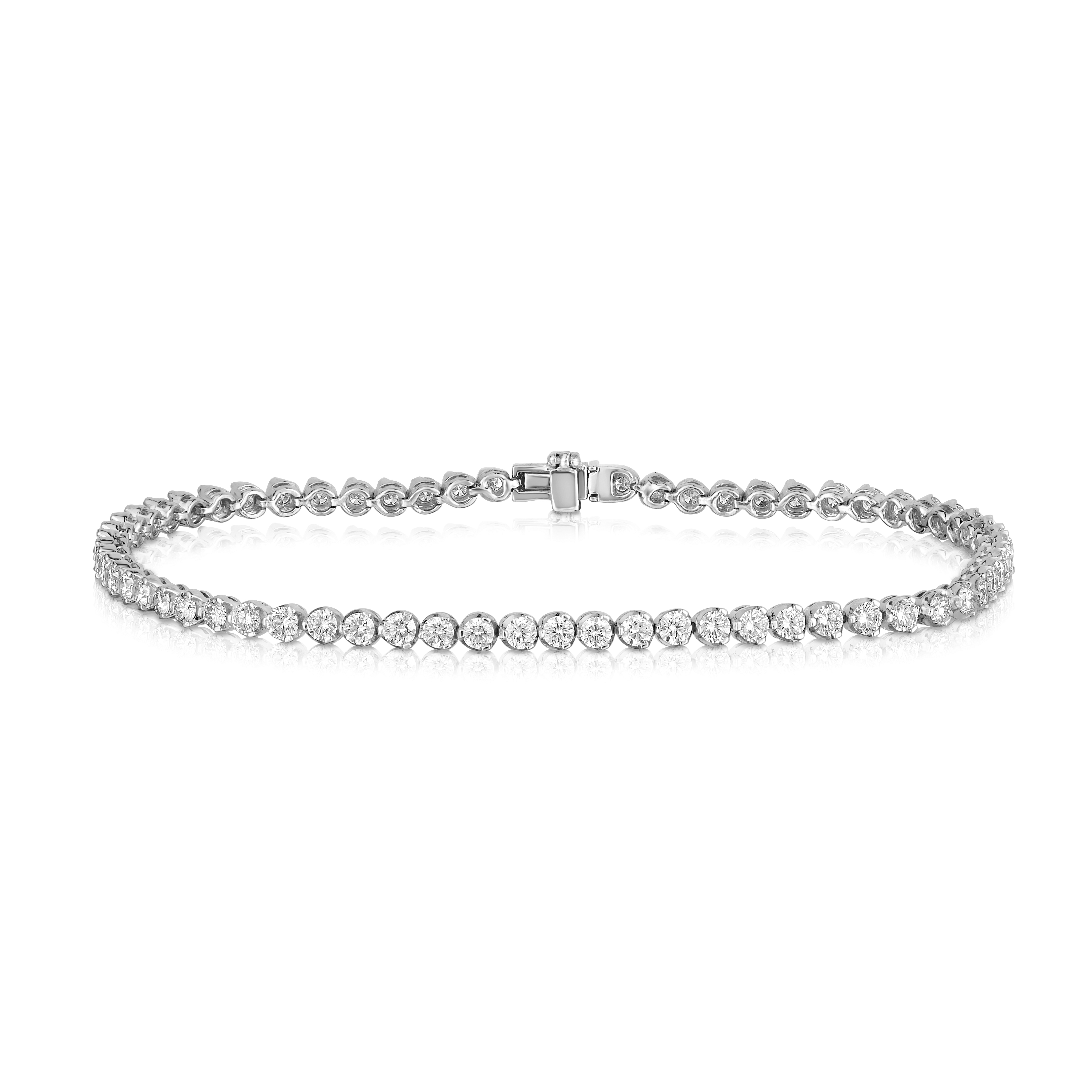 18k White Gold Classic Diamond Tennis Bracelet