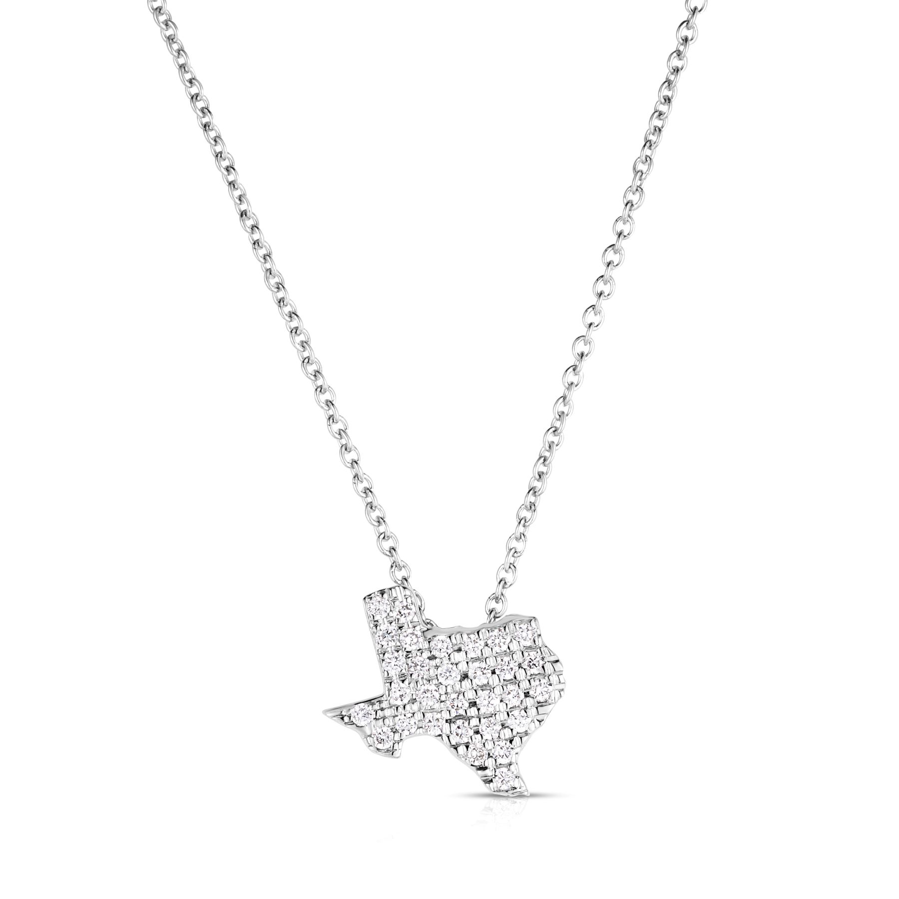 18k W Dia Xsmall Texas Necklace