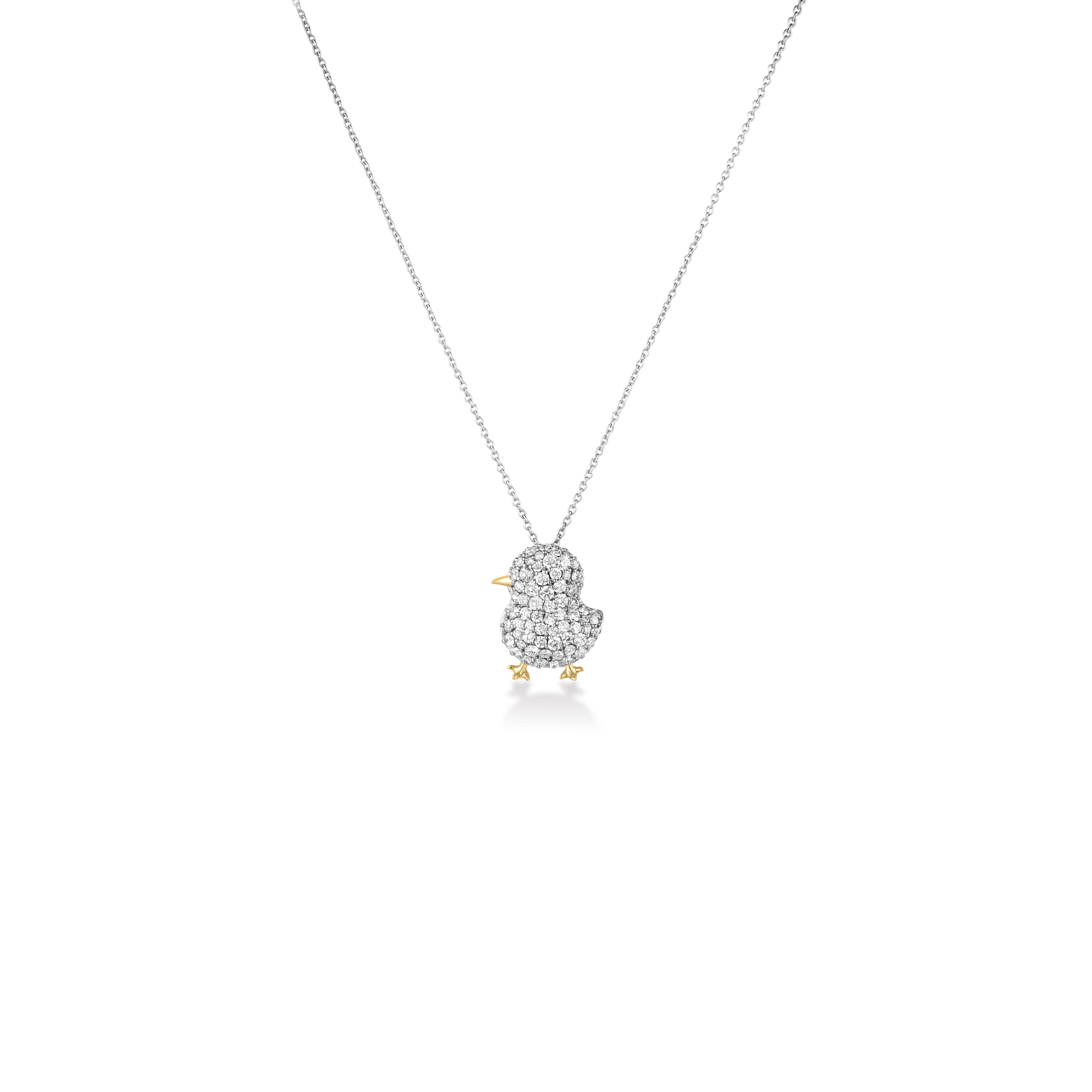 18k Yellow/white Gold Tiny Treasures Diamond Chick Necklace