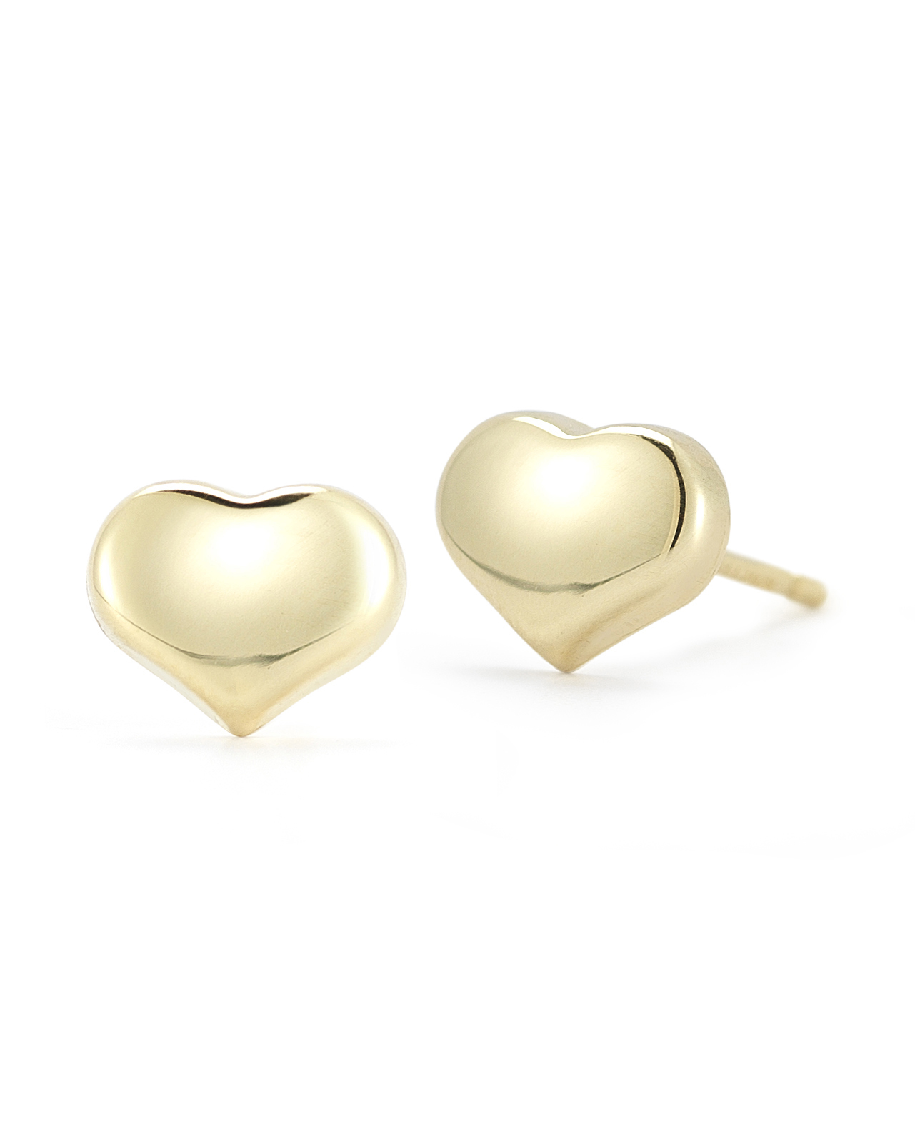 18k Yellow Gold Tiny Treasures Heart Stud Earrings