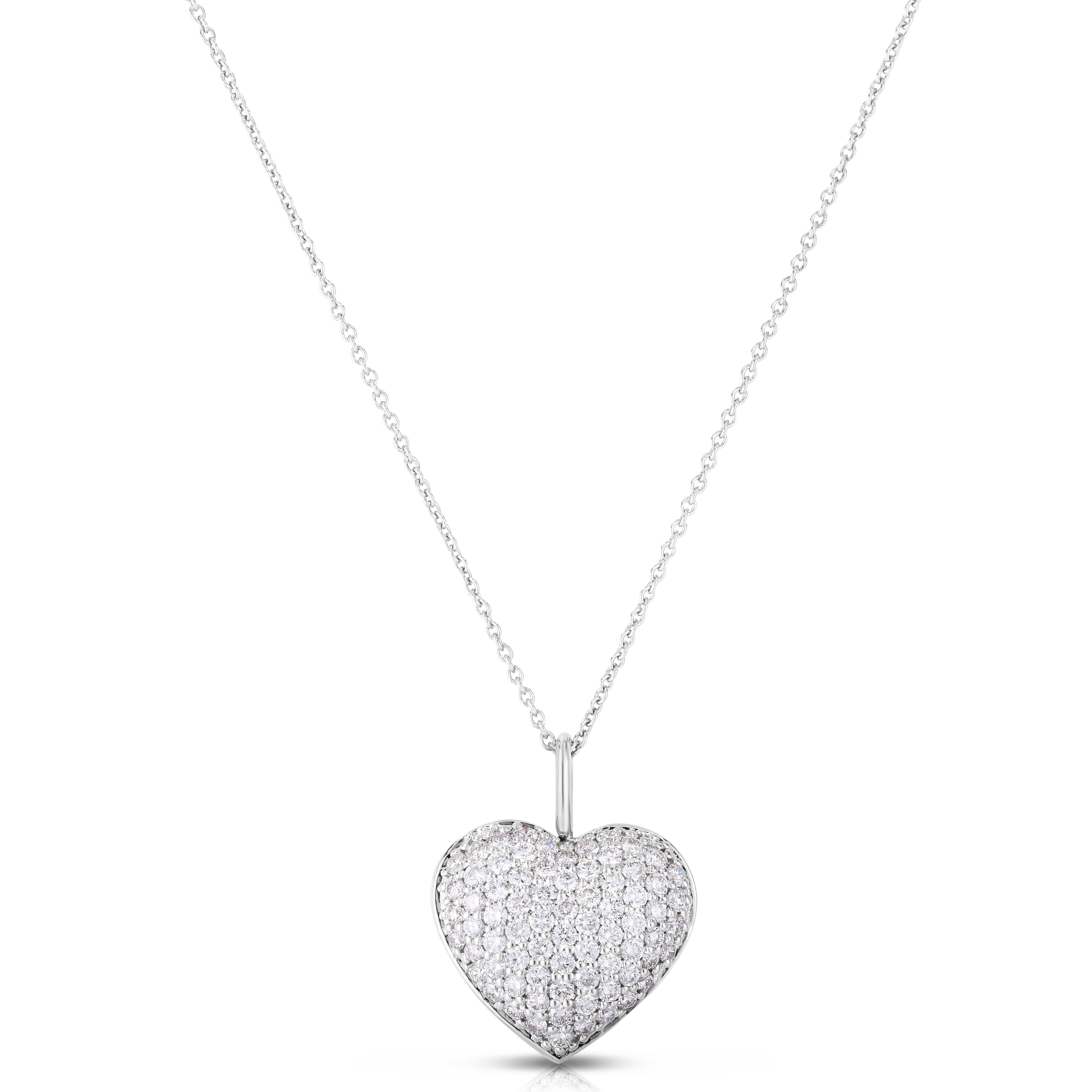 18k White Gold Tiny Treasures Diamond Heart Necklace