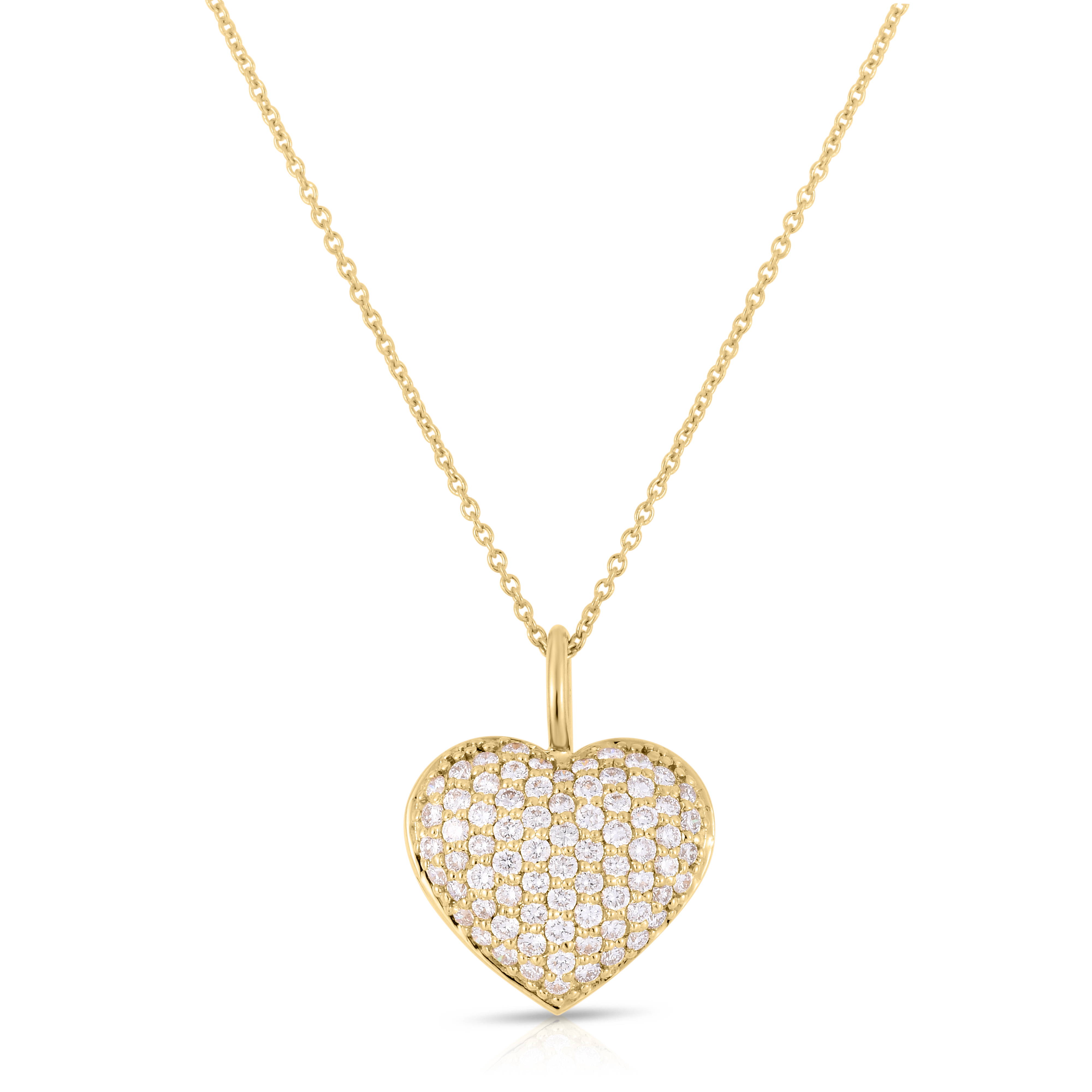 18k Yellow Gold Tiny Treasures Diamond Heart Necklace