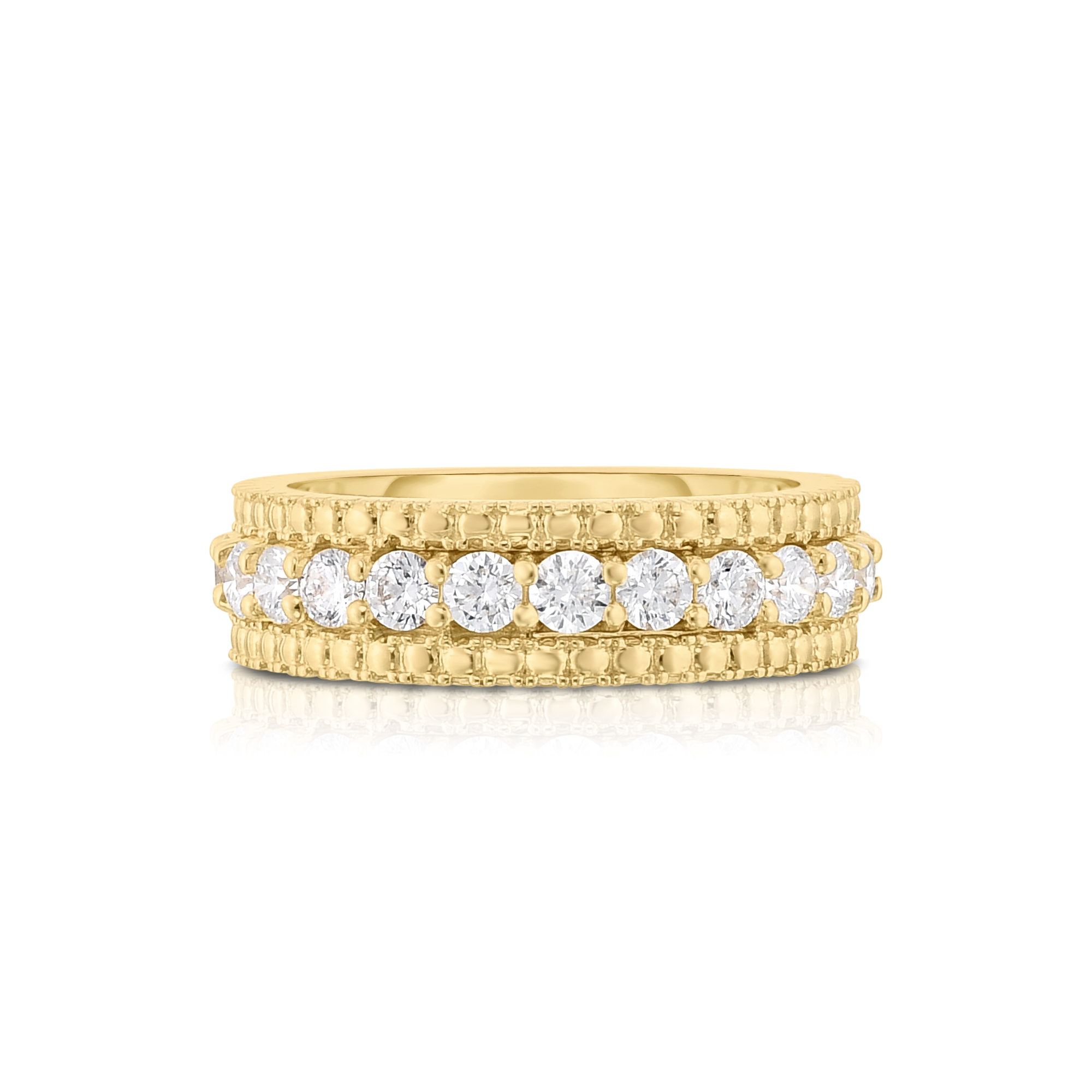 18k Yellow Gold Siena Diamond 1 Row Ring