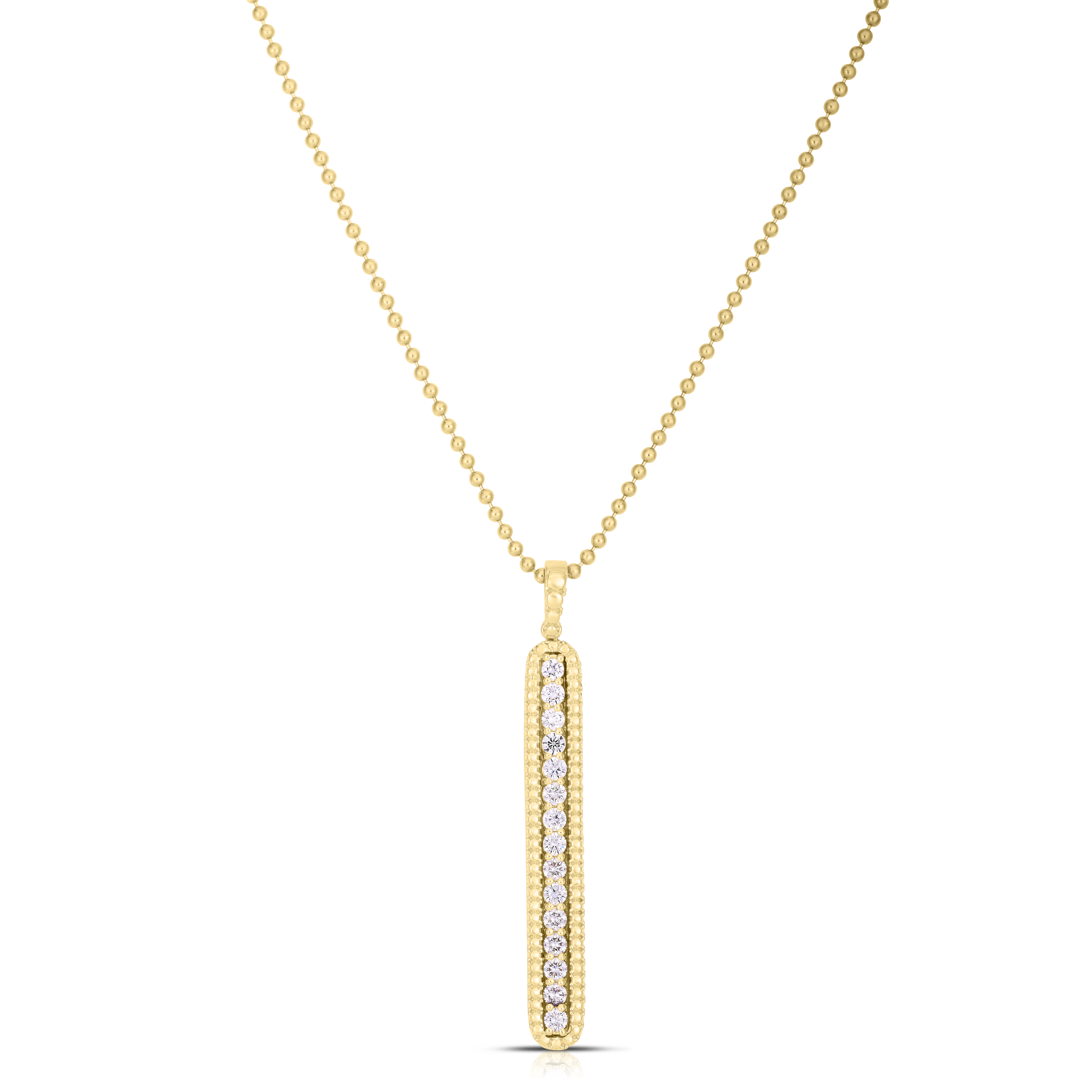 18k Yellow Gold Siena Diamond Tablet Necklace