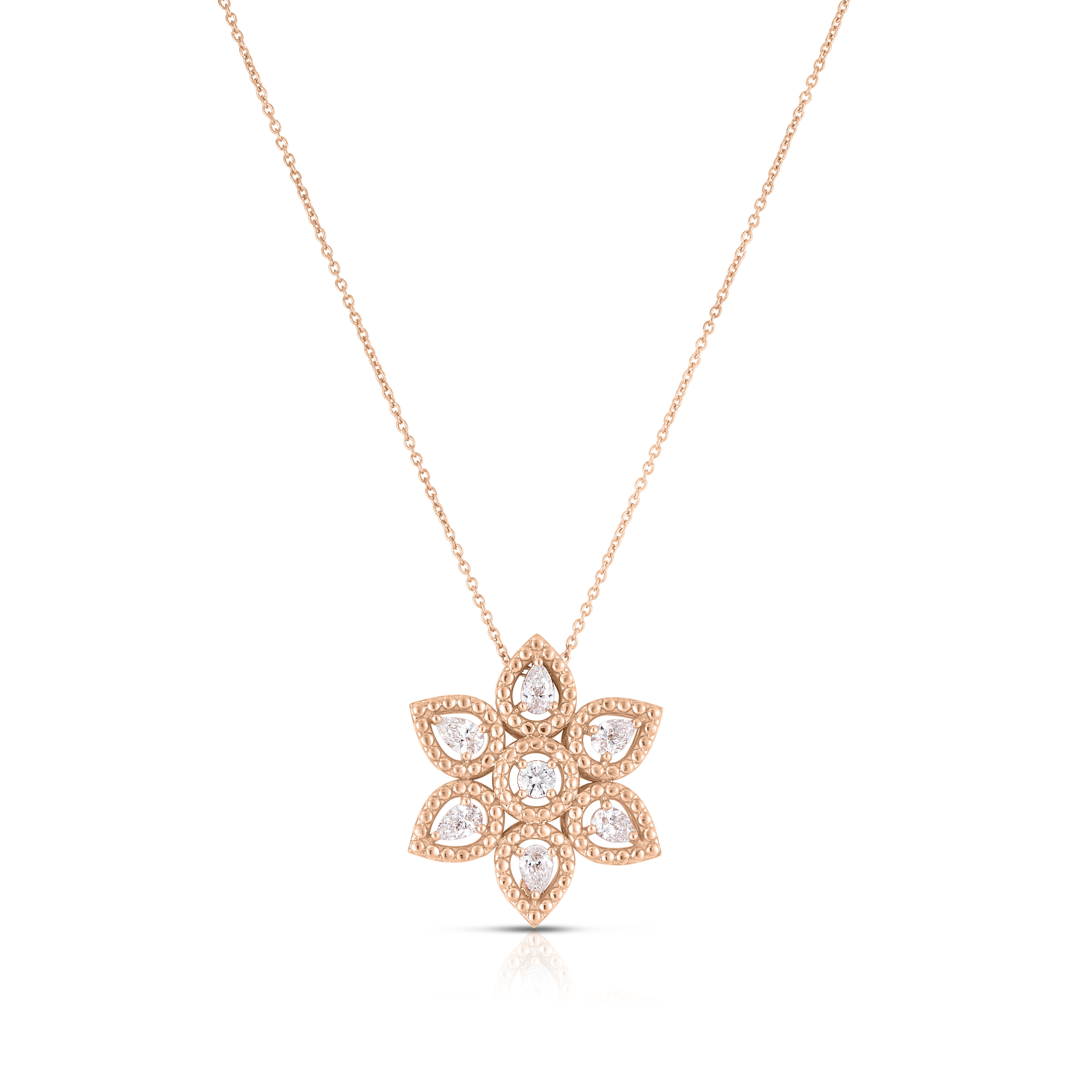 18k Rose Gold Dolcetto Diamond Star Necklace