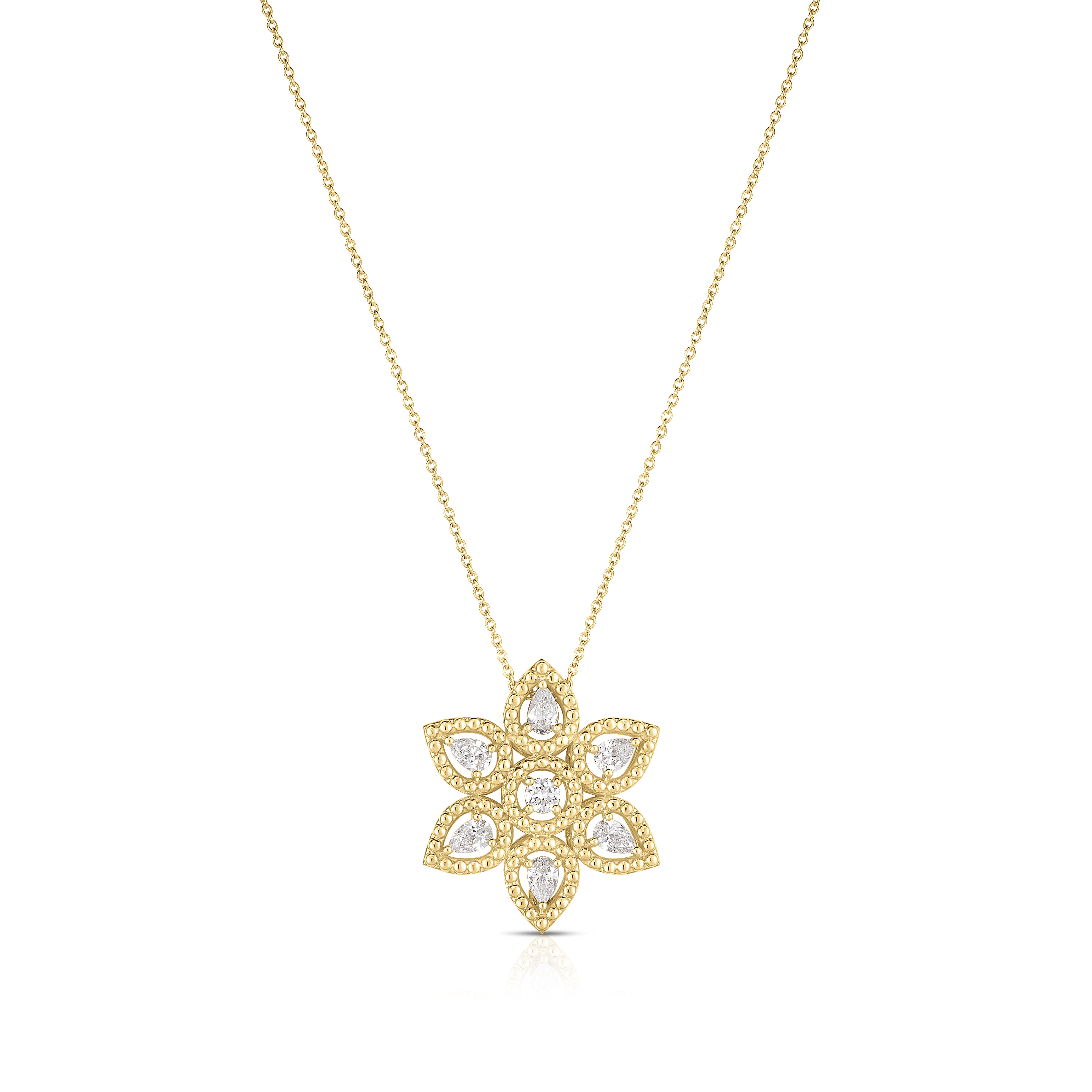 18k Yellow Gold Dolcetto Diamond Star Necklace