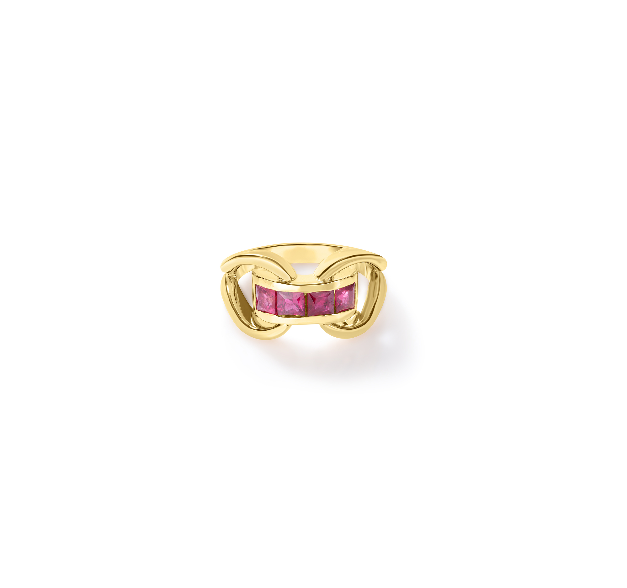 18k Yellow Designer Gold Ruby Ring