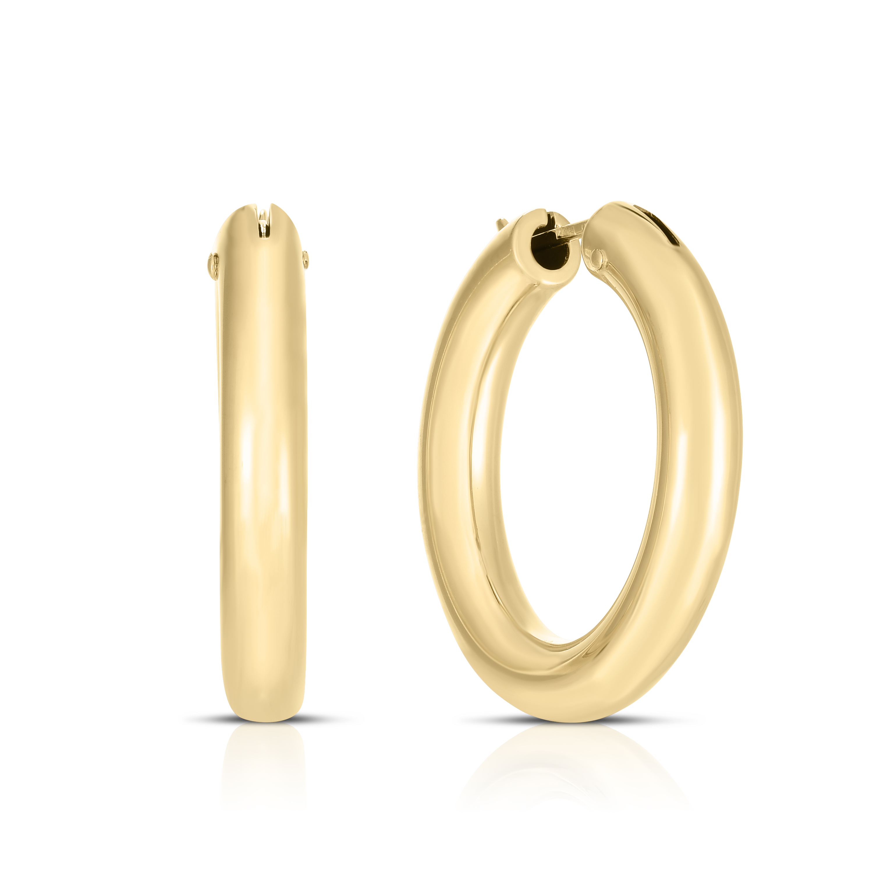 18k Yellow Gold The Perfect Hoop® Rounded Earrings