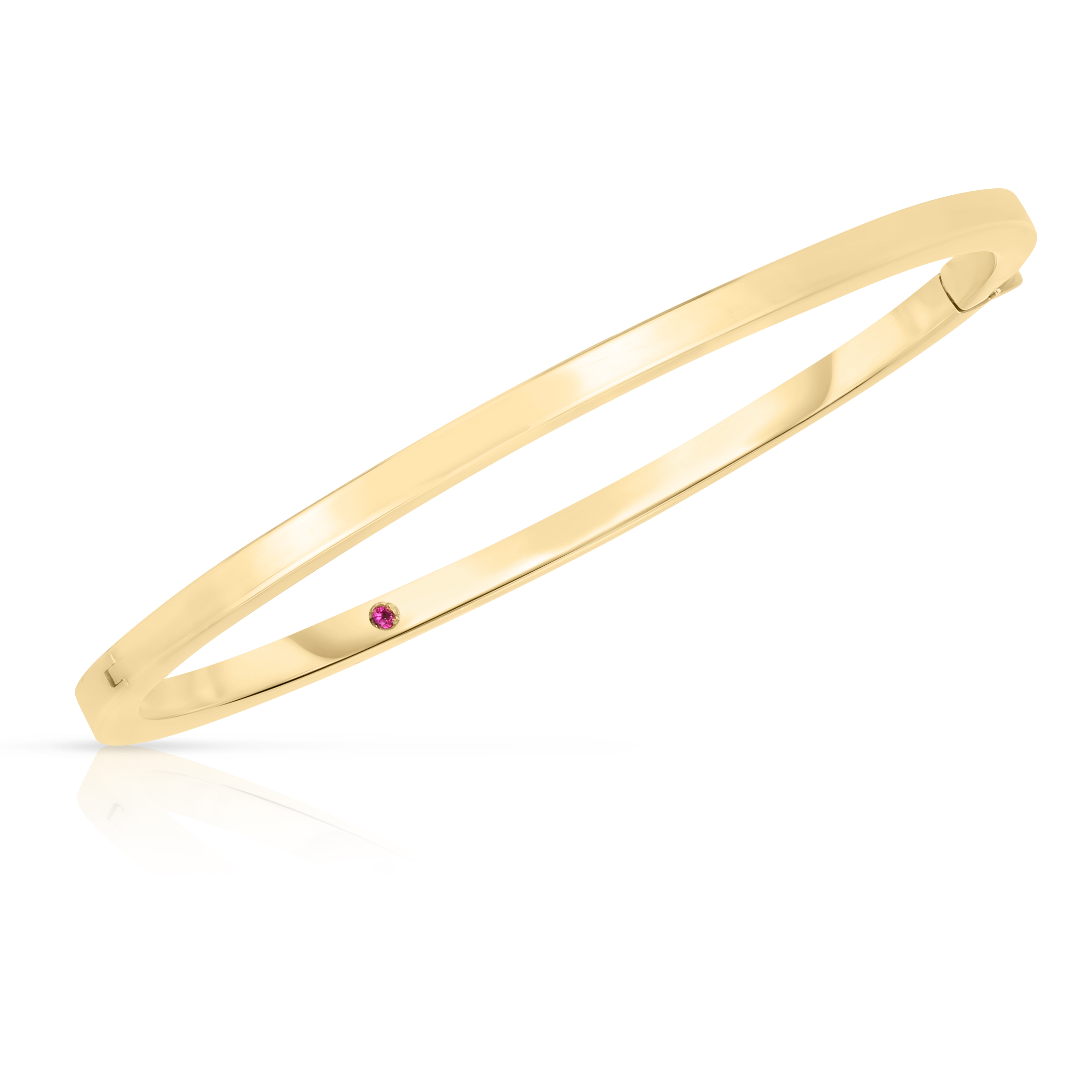 18k Yellow Designer Gold Rounded Bangle