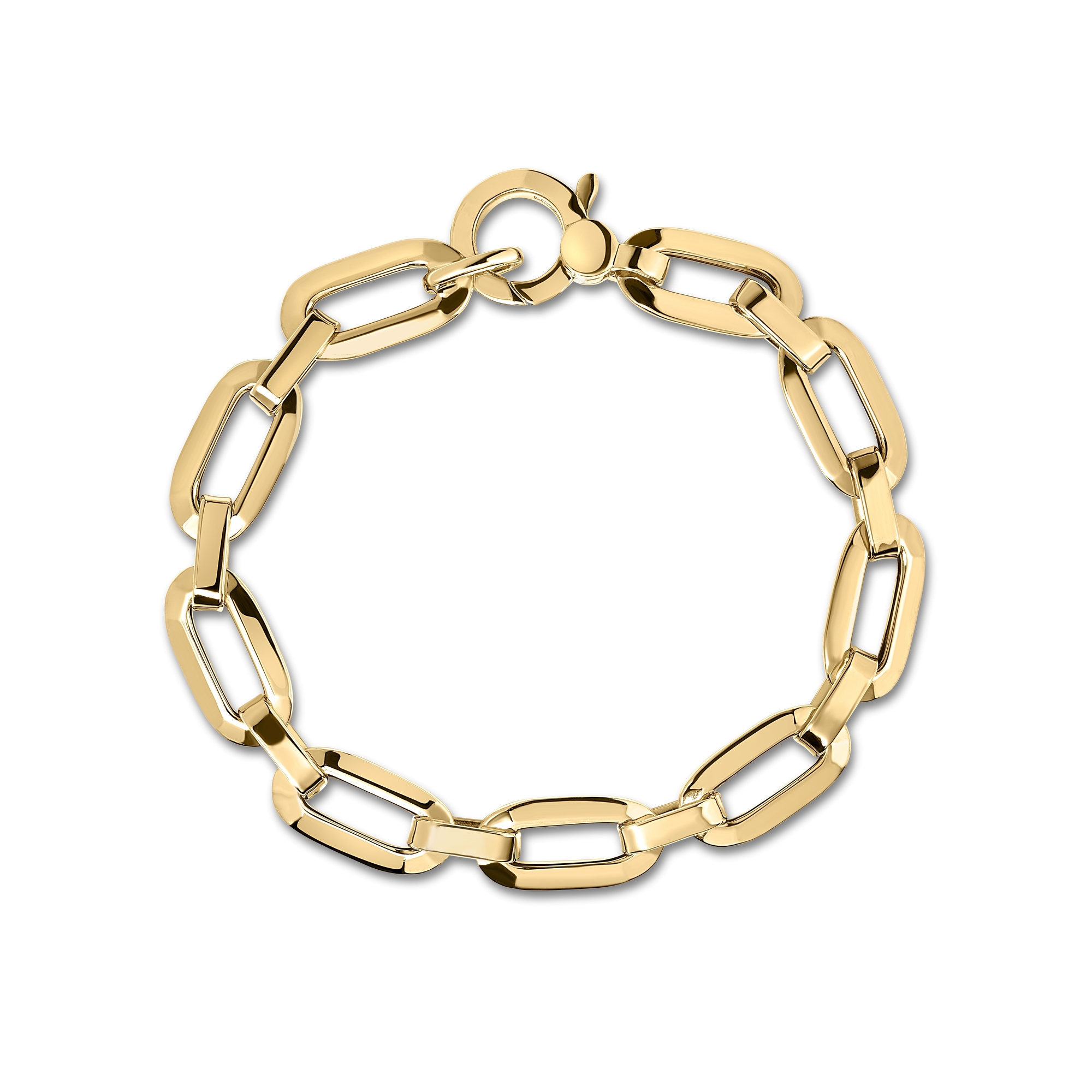 18k Yellow Designer Gold Chain Bracelet