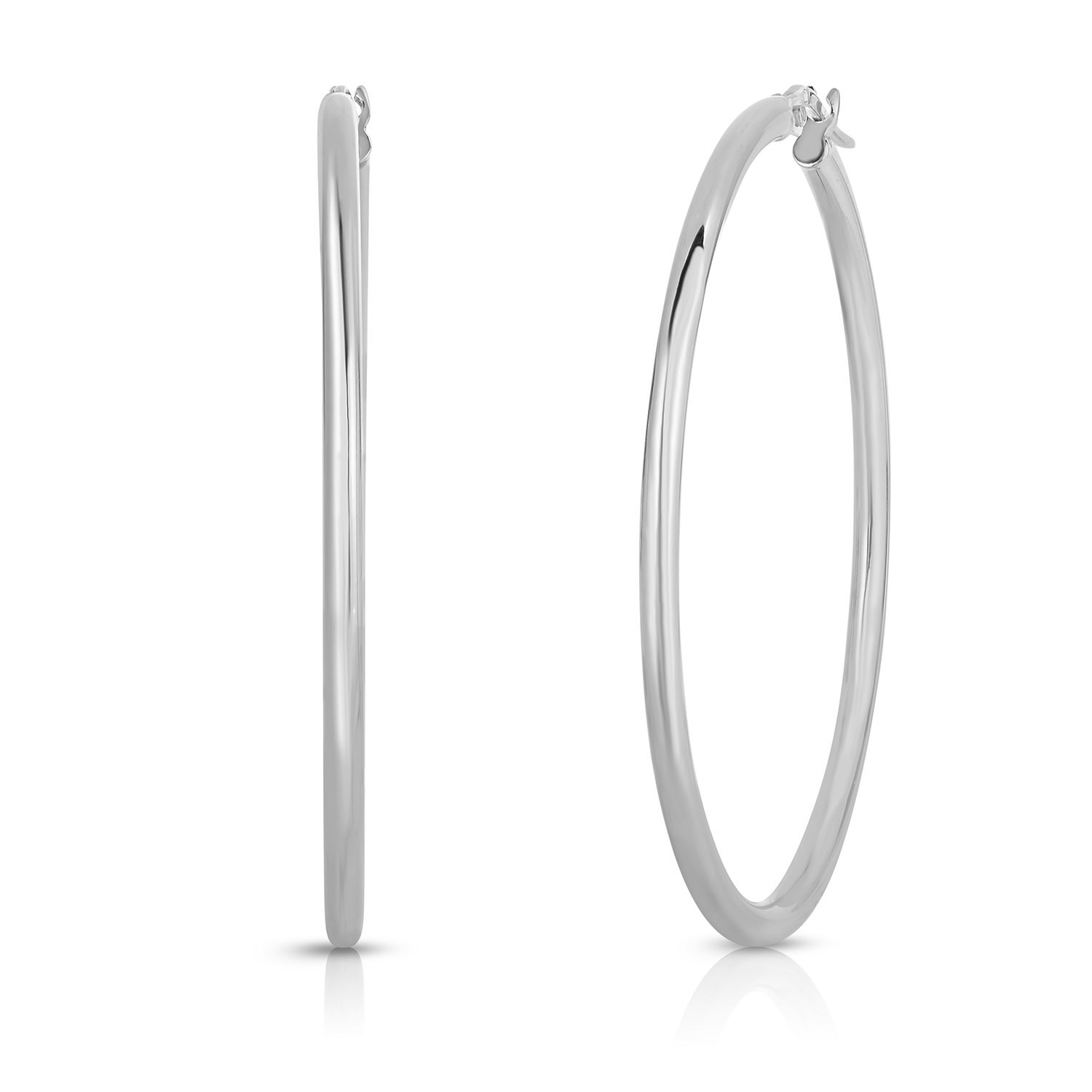18k White Gold The Perfect Hoop® Large Earrings