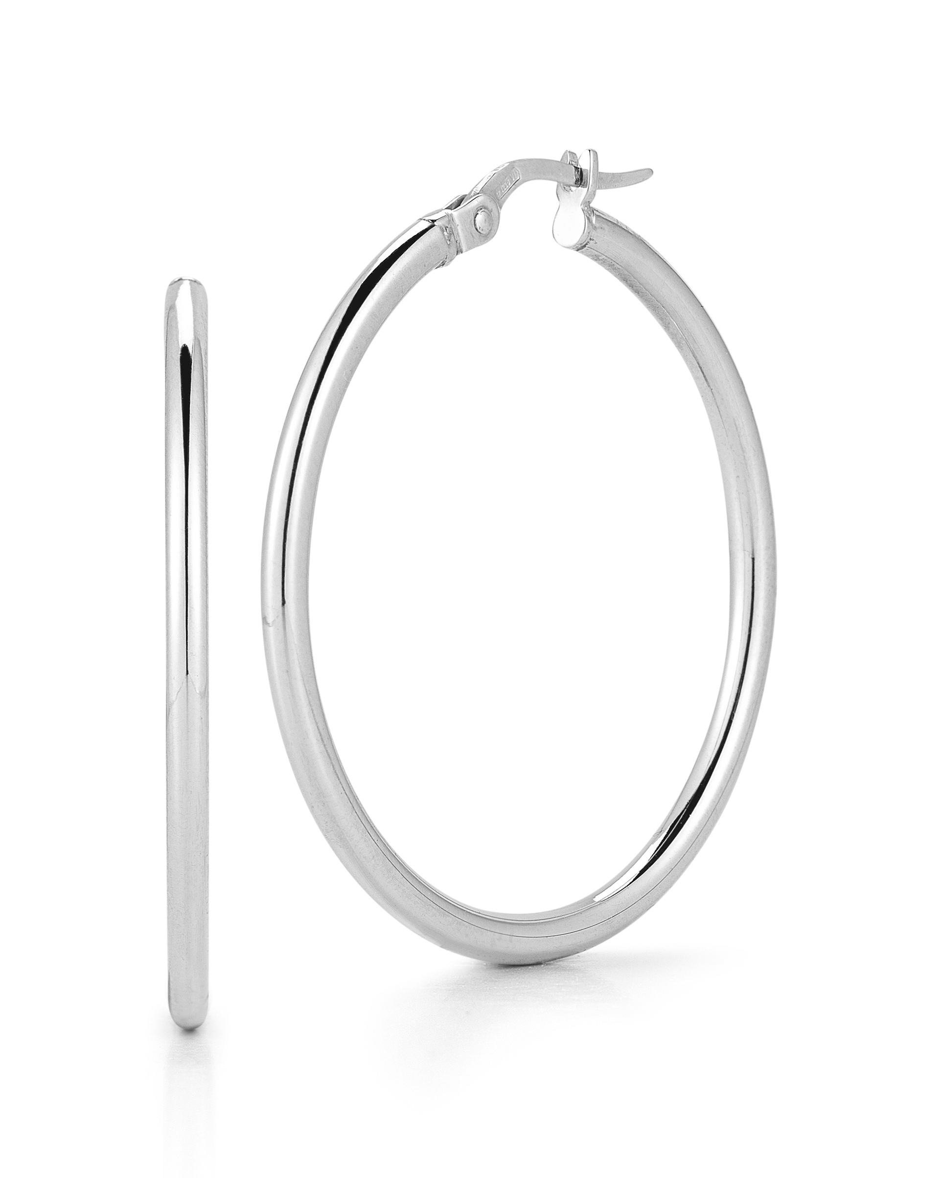 18k White Gold The Perfect Hoop® Medium Earrings