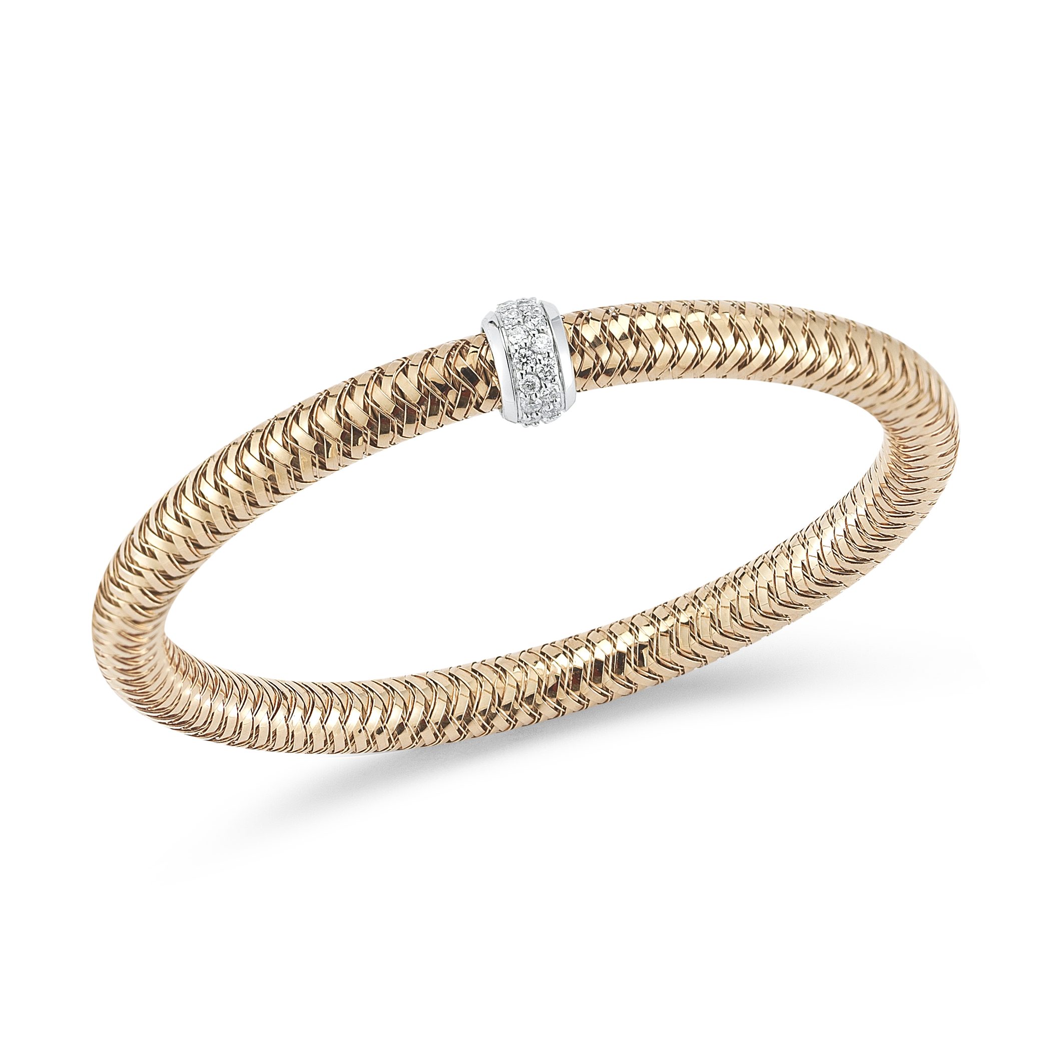 18k Rose/white Gold Primavera Diamond Accent Bracelet