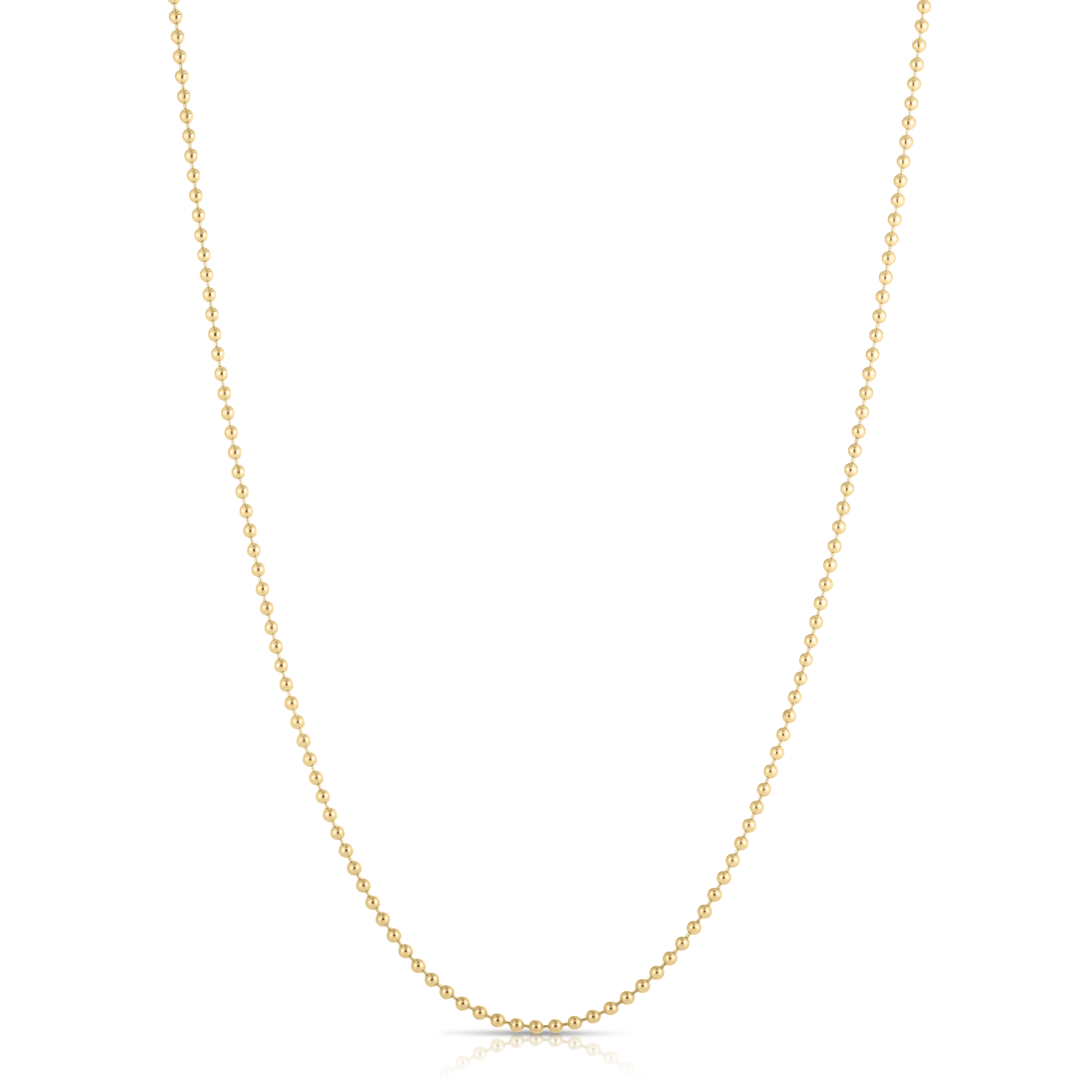 18k Yellow Designer Gold Medium Bead Necklace