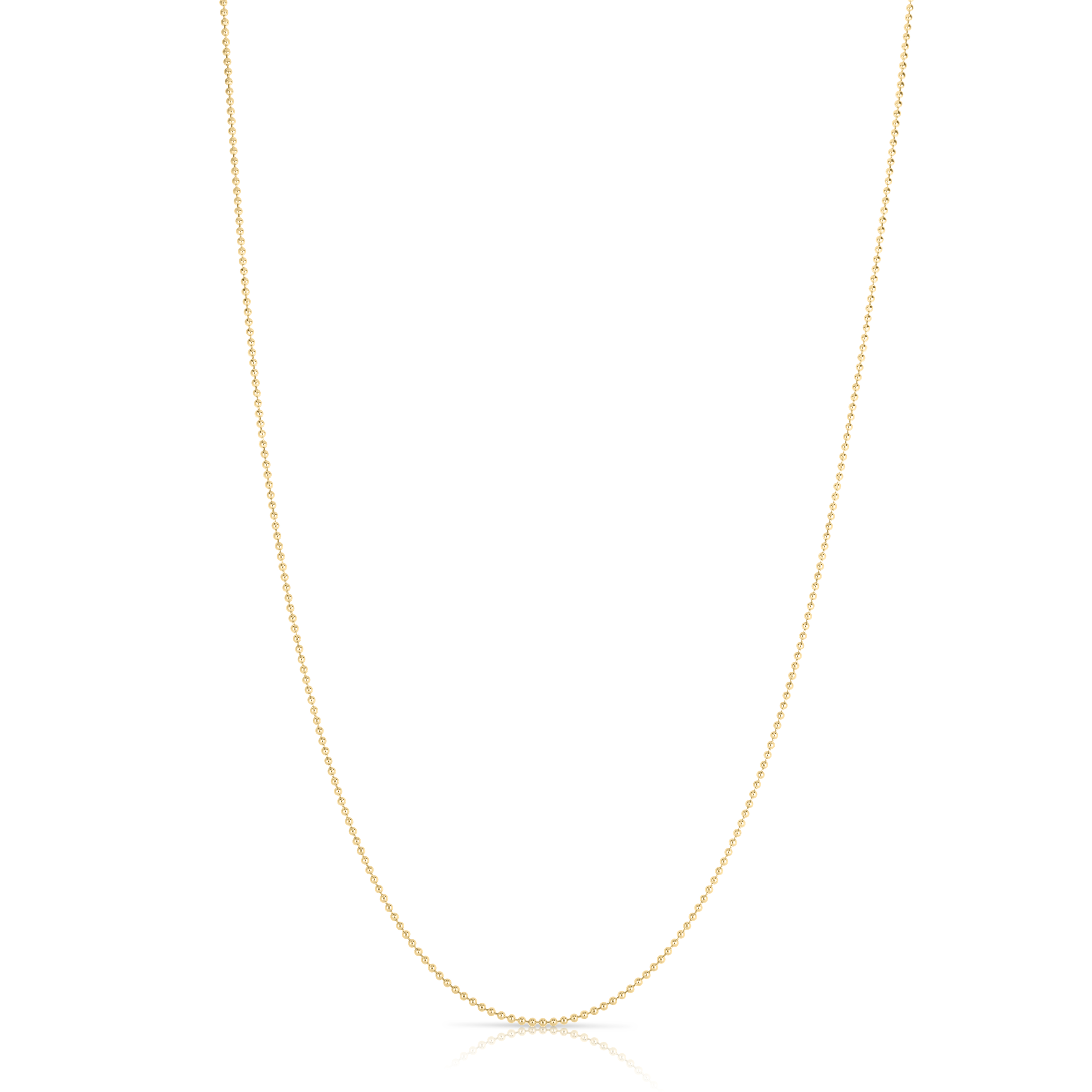 18k Yellow Designer Gold Long Bead Necklace